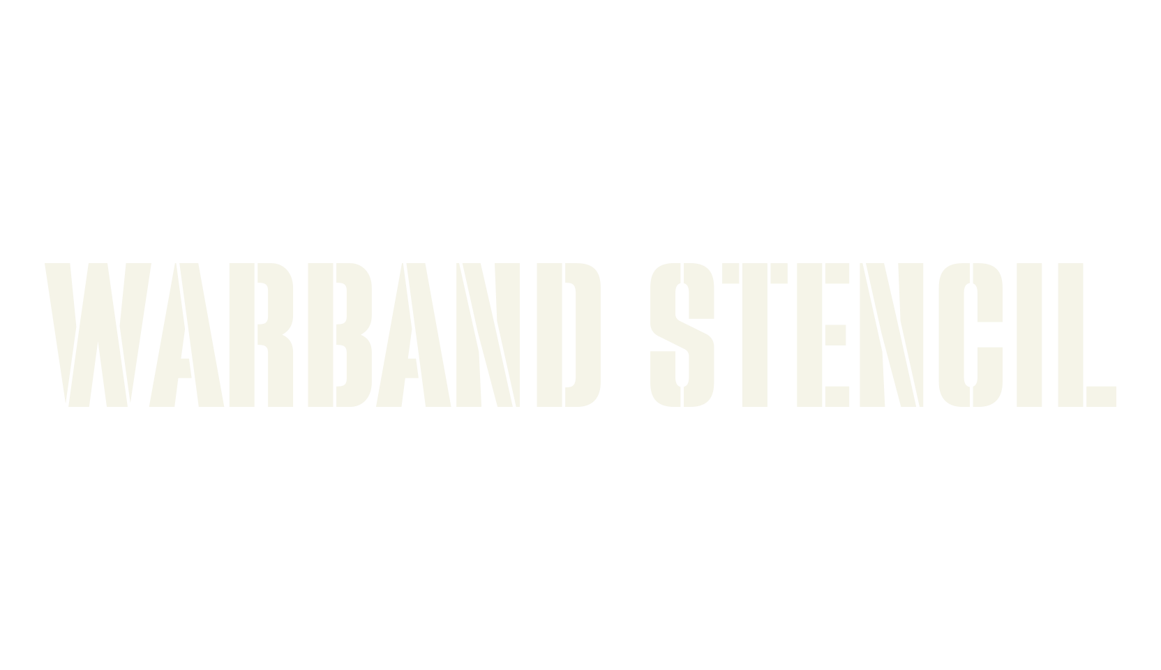 Warband Stencil, stencil font preview