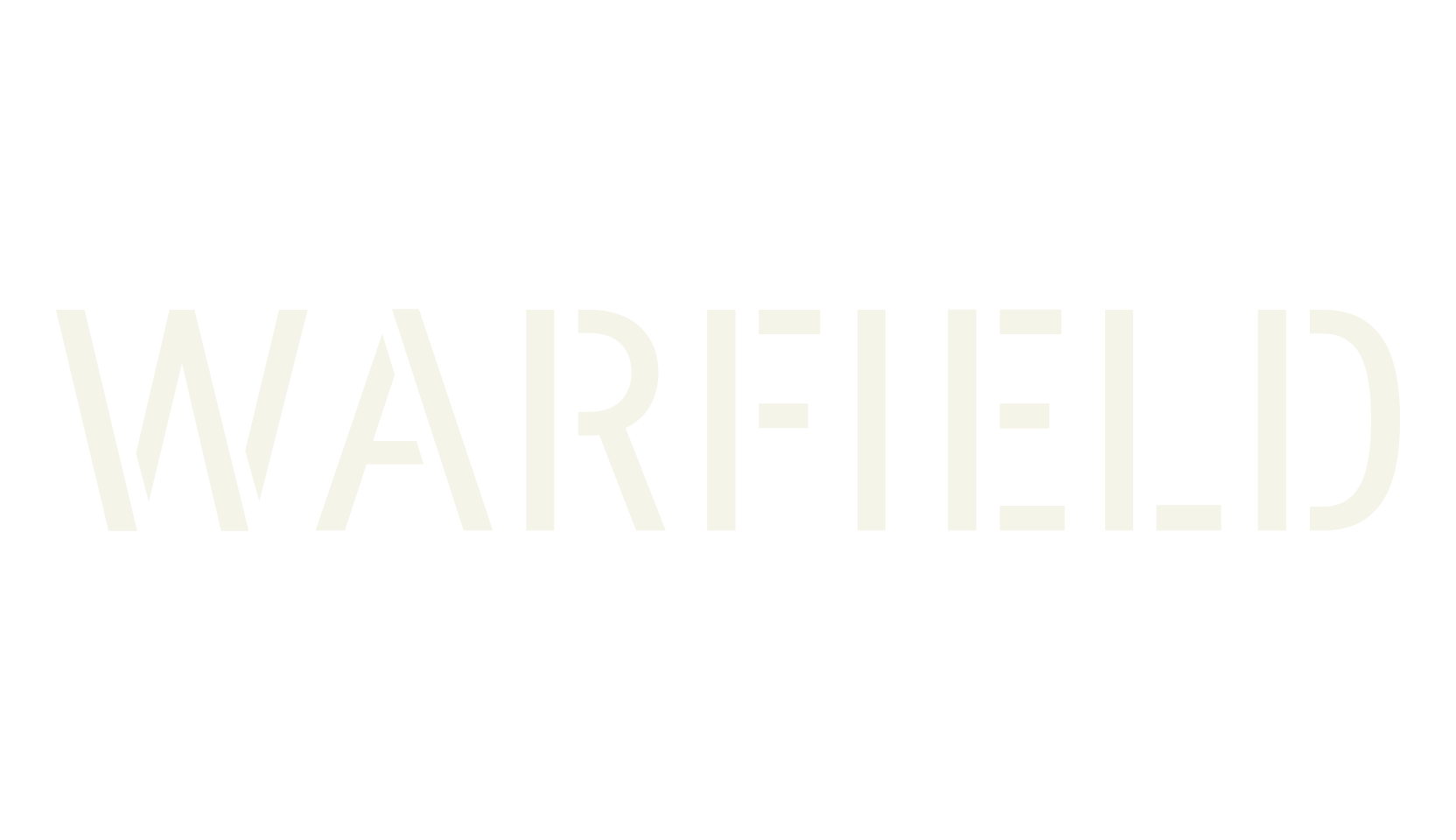 WARFIELD, stencil font preview