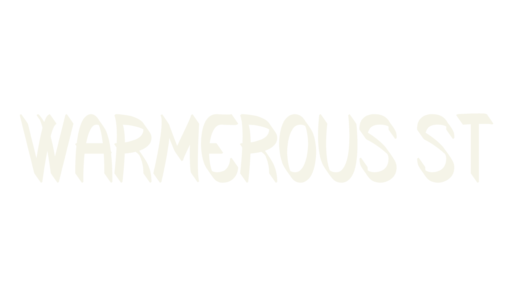 Warmerous St, fancy font preview