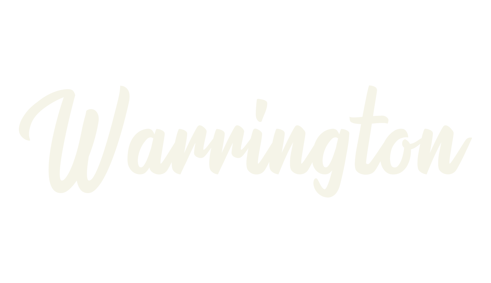 Warrington, script font preview