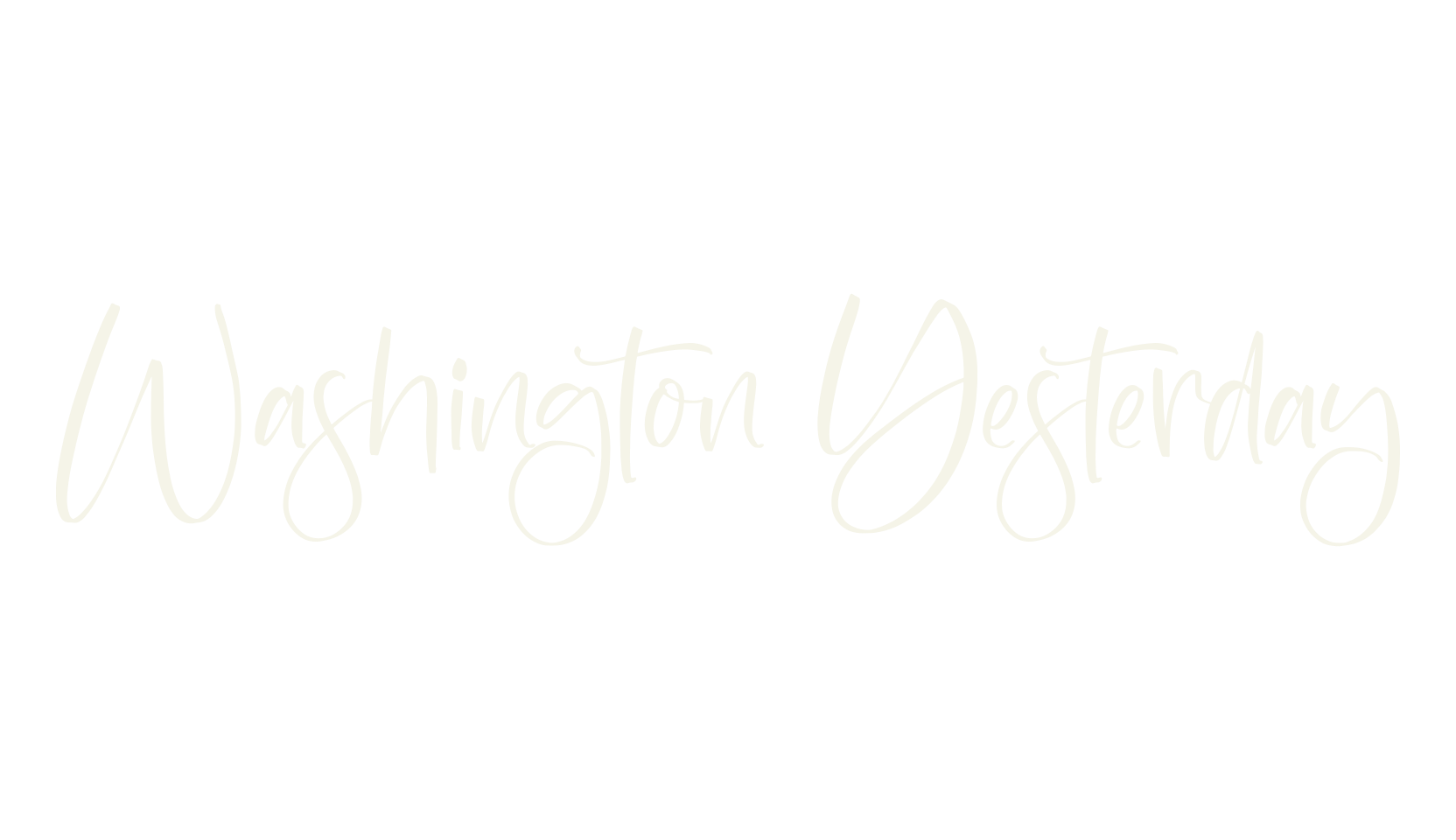 Washington Yesterday, script font preview