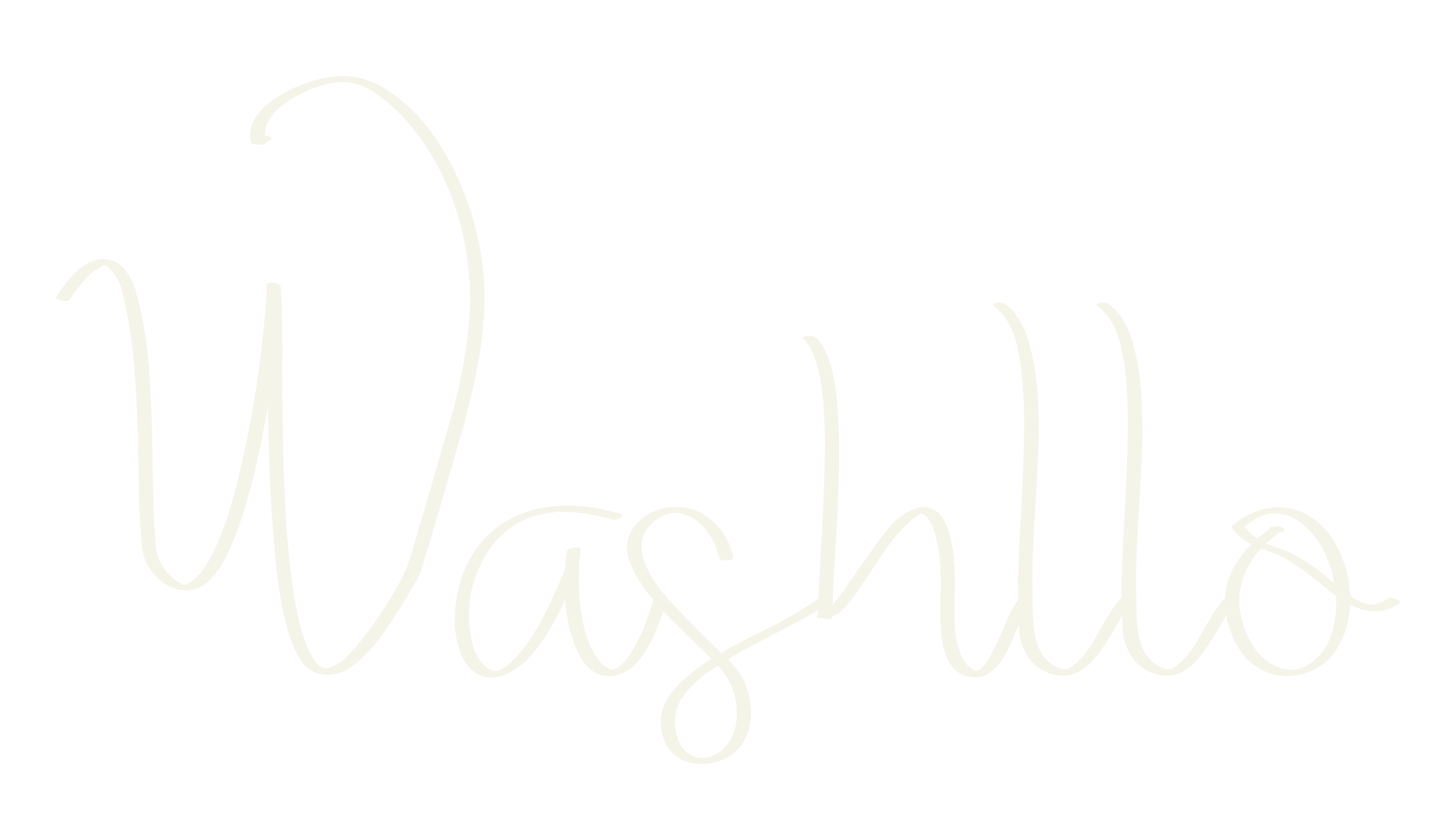 Washllo, cursive font preview