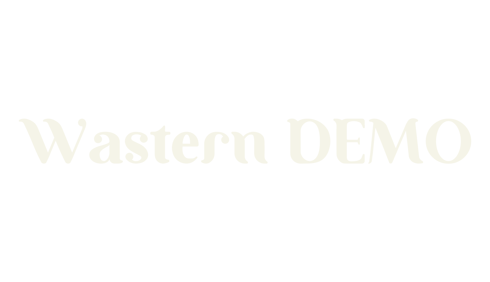 Wastern DEMO, retro font preview