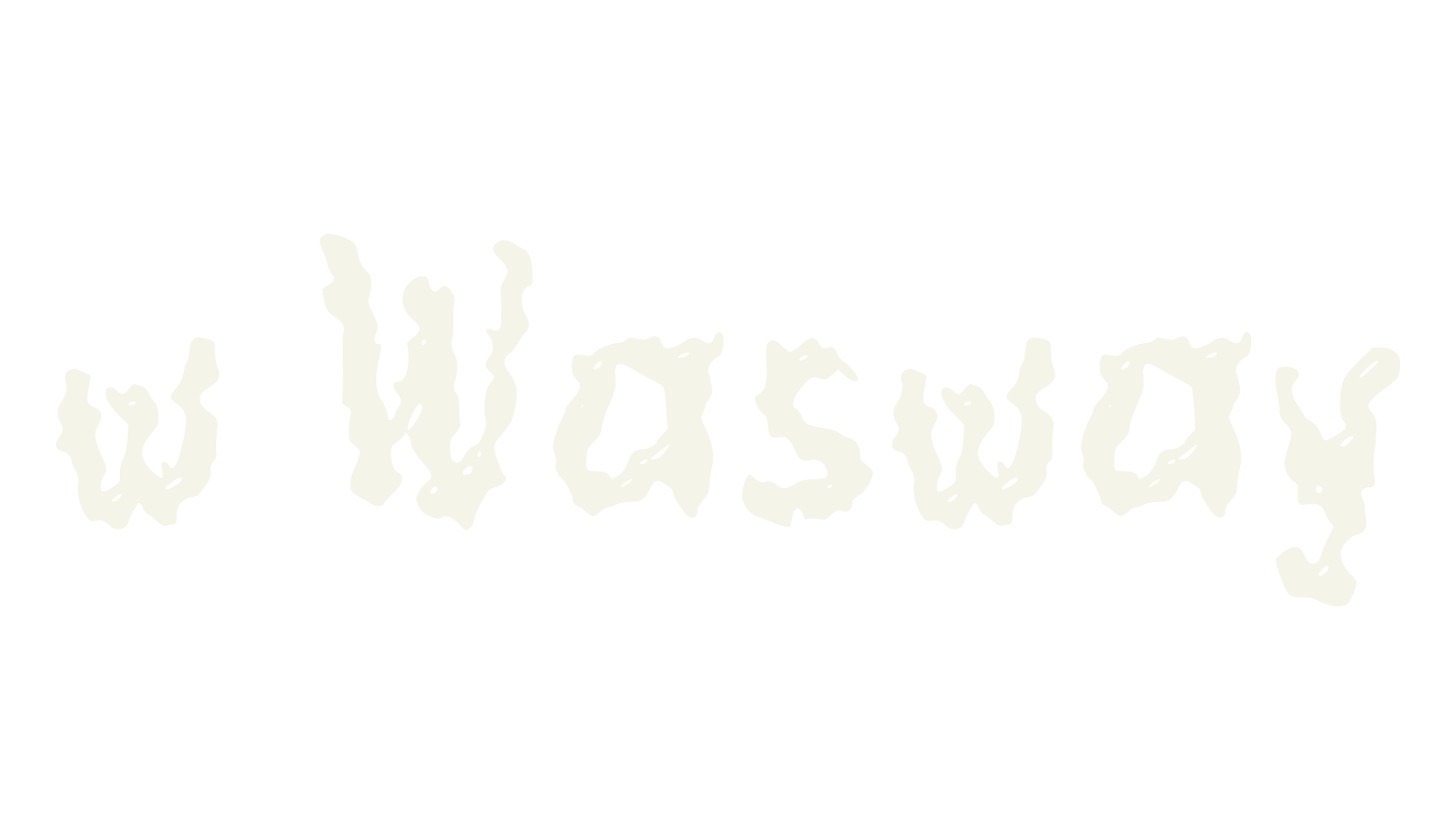 w Wasway, handwritten font preview