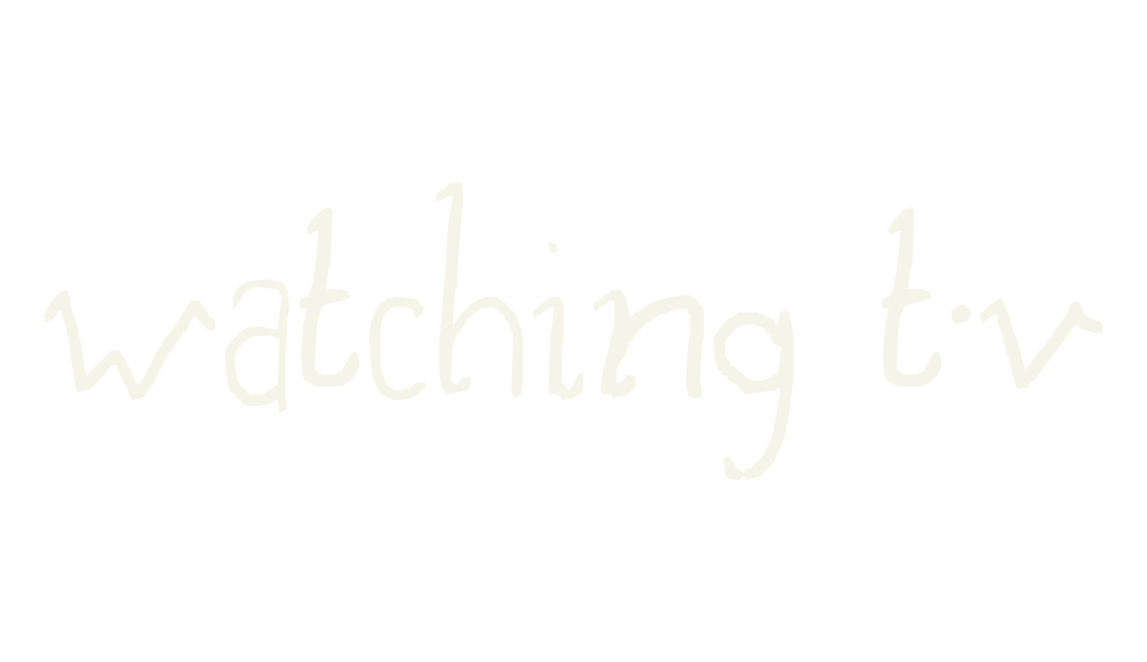 watching t.v, display font preview