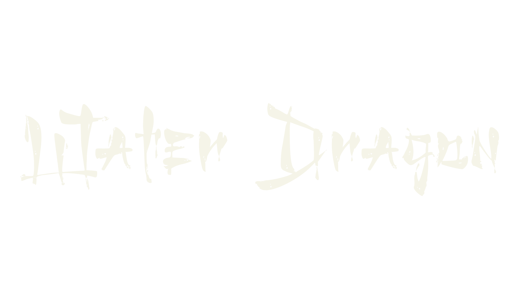 Water Dragon, brush font preview