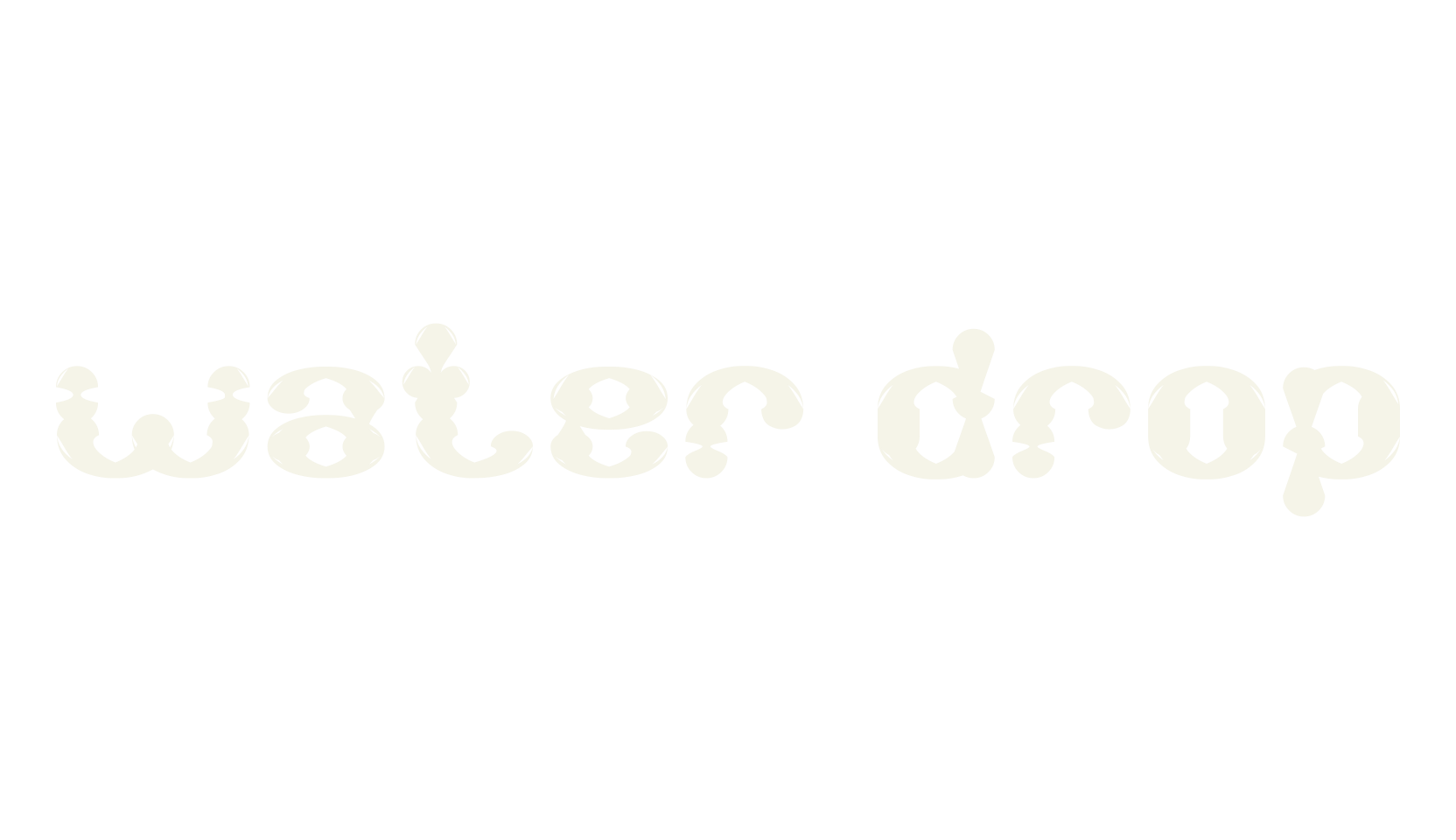 water drop, display market font preview