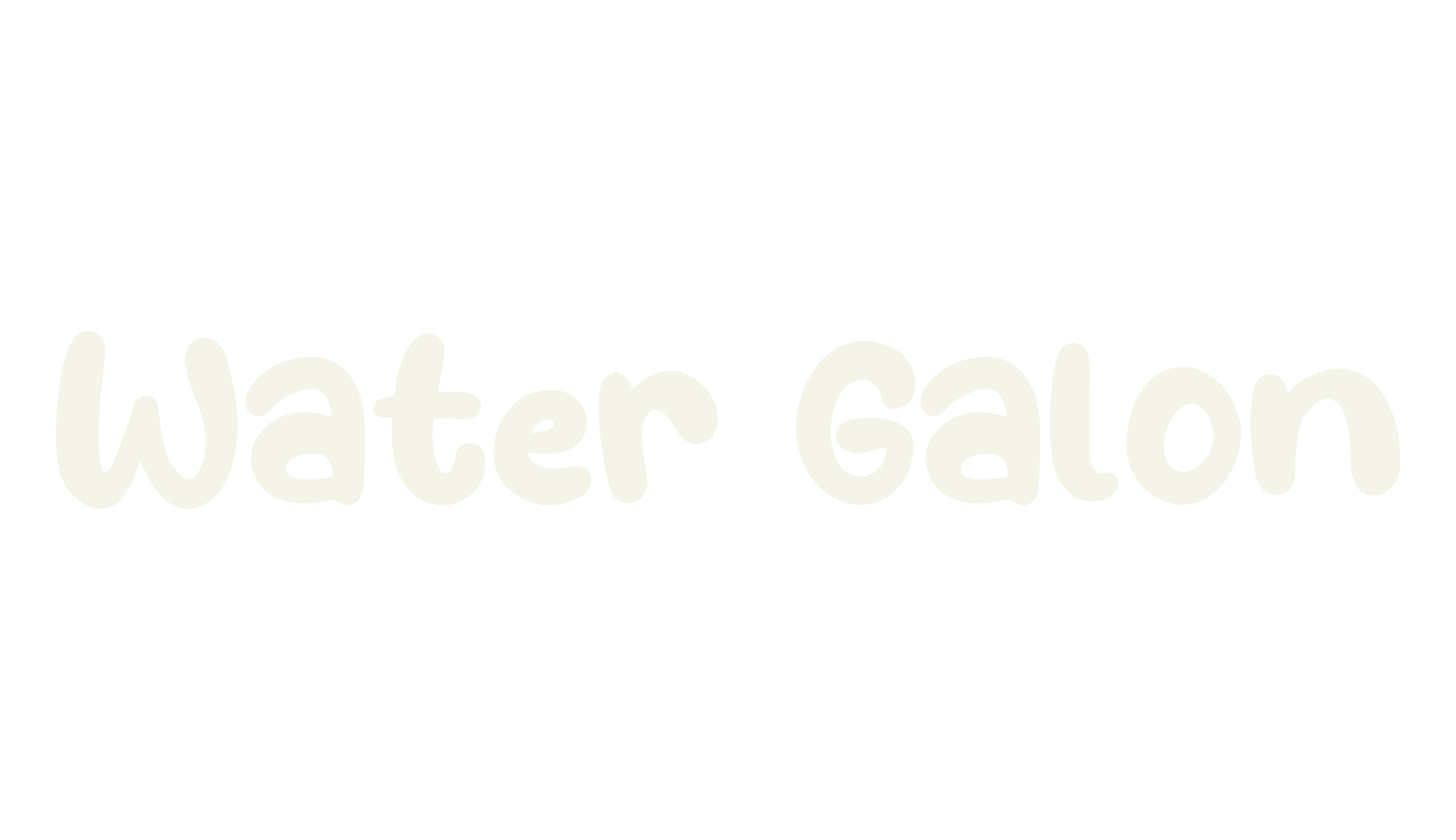 Water Galon, display market font preview