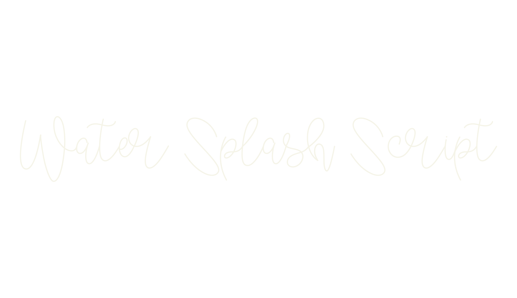 Water Splash Script, calligraphy font preview