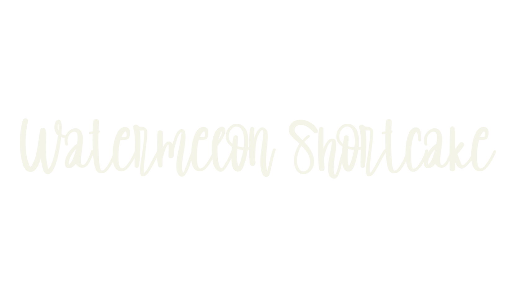 Watermelon Shortcake, cursive font preview