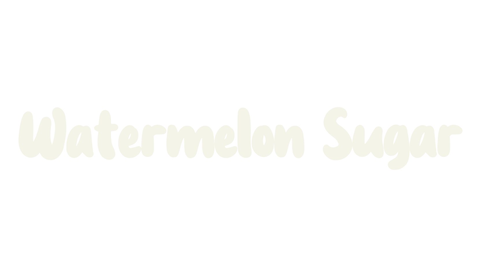 Watermelon Sugar, fancy font preview