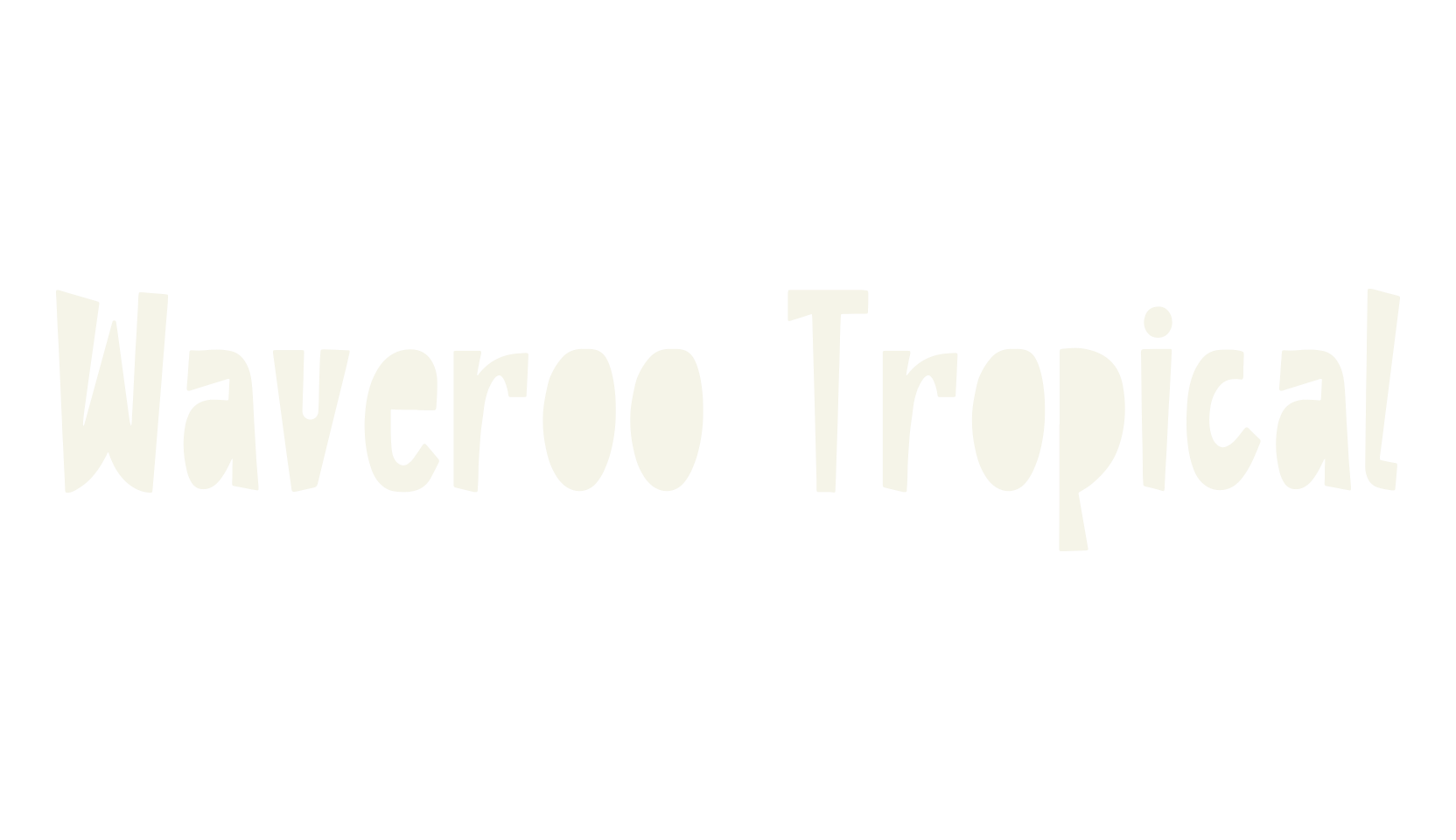Waveroo Tropical, cute font preview