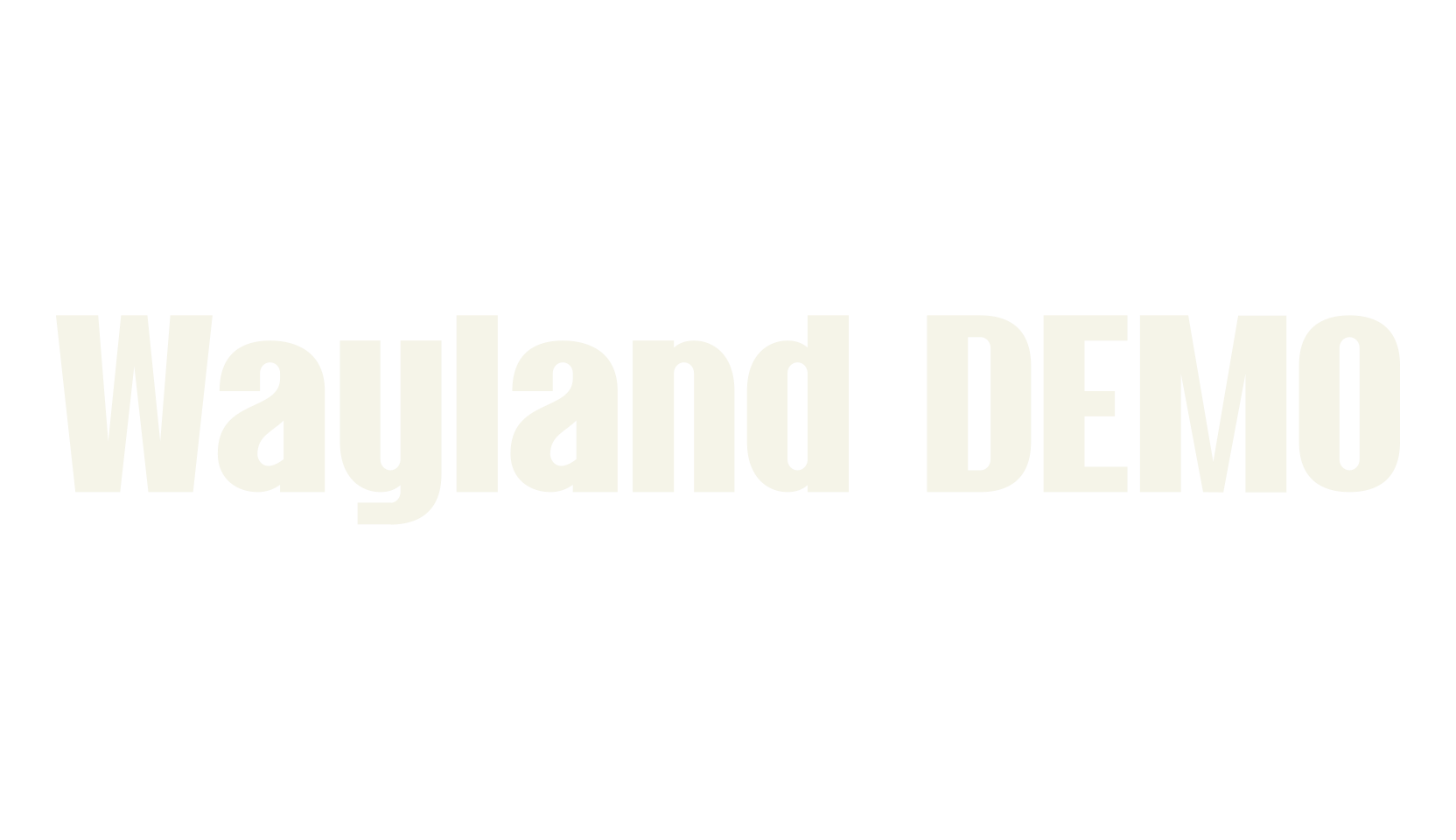 Wayland DEMO, display market font preview