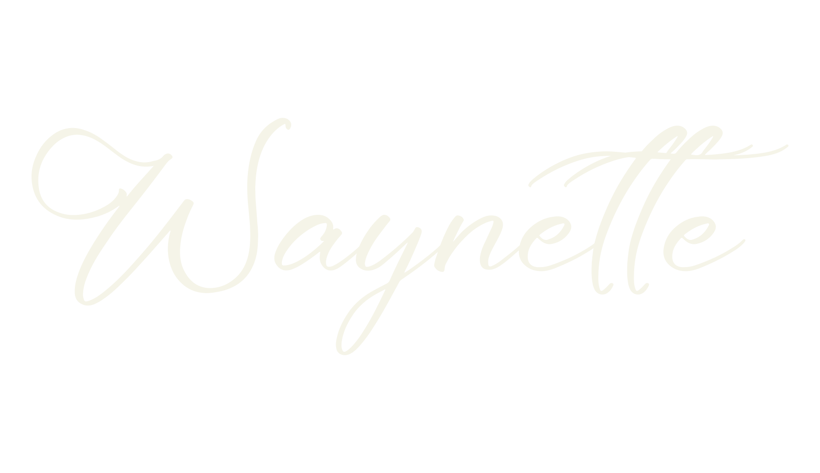 Waynette, cursive font preview