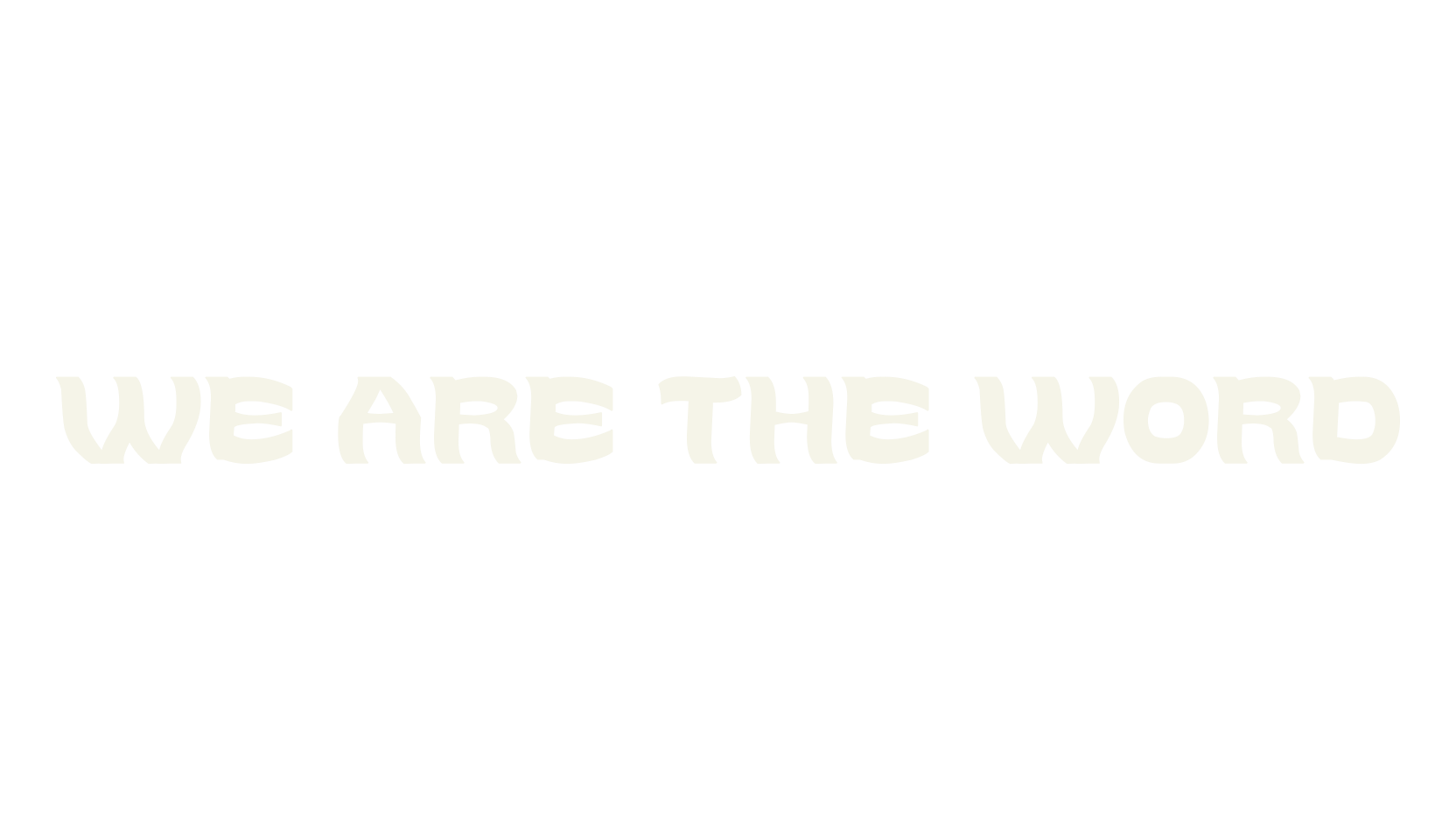WE ARE THE WORD, display market font preview