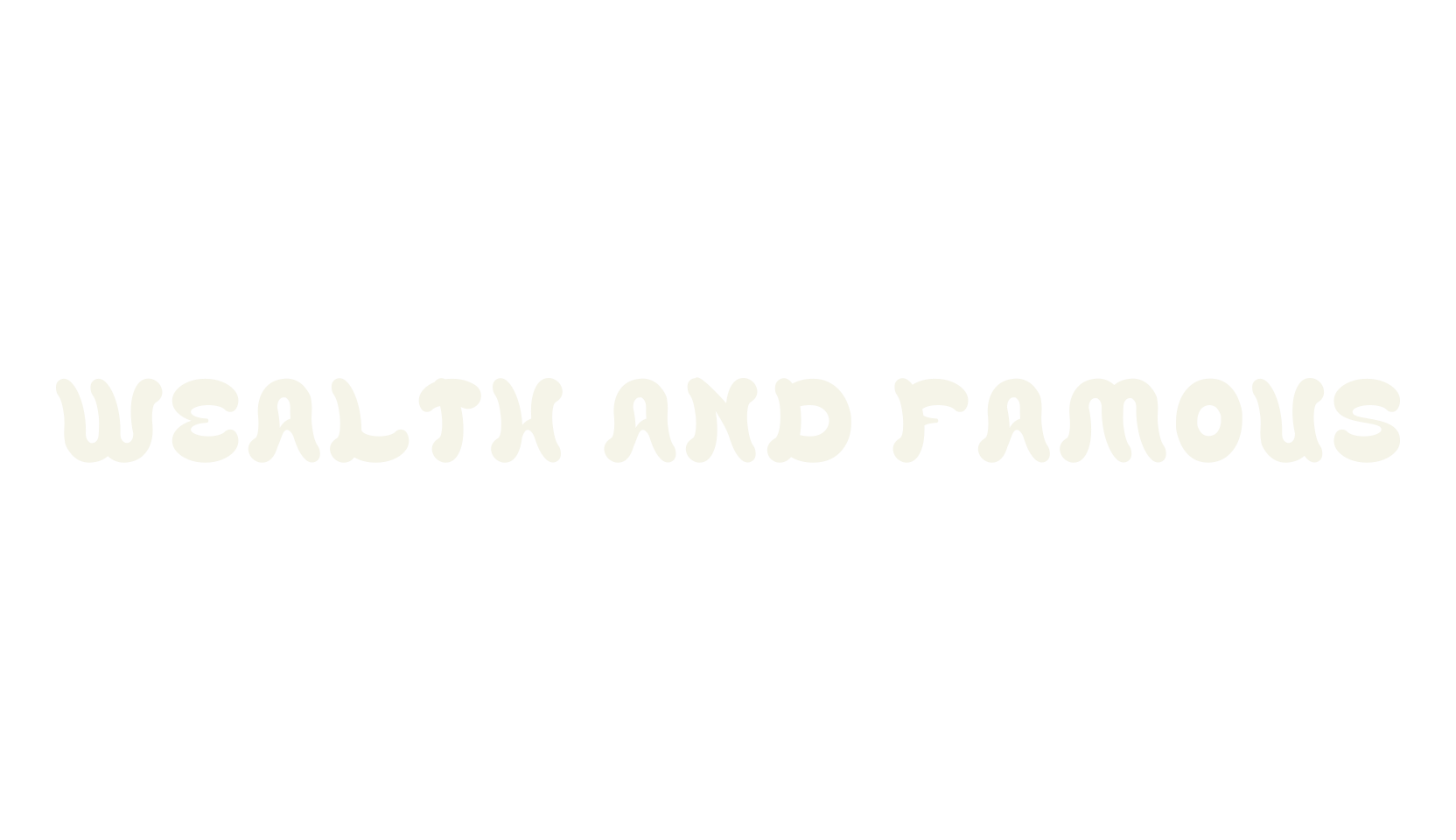 WEALTH AND FAMOUS, display market font preview