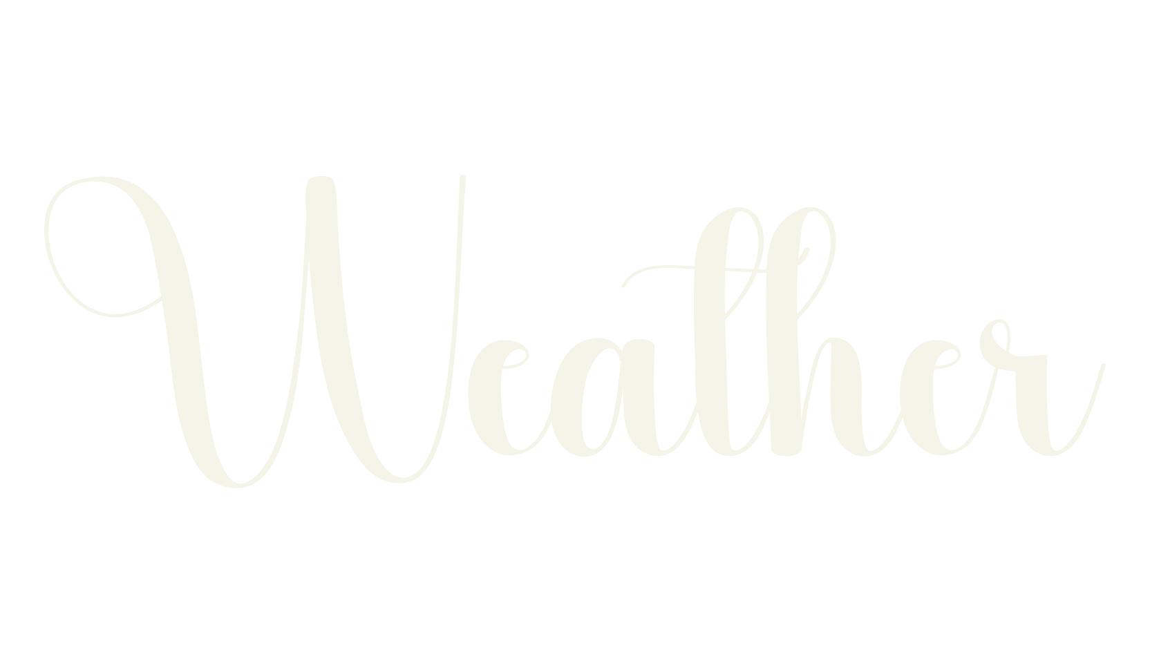 Weather, calligraphy font preview