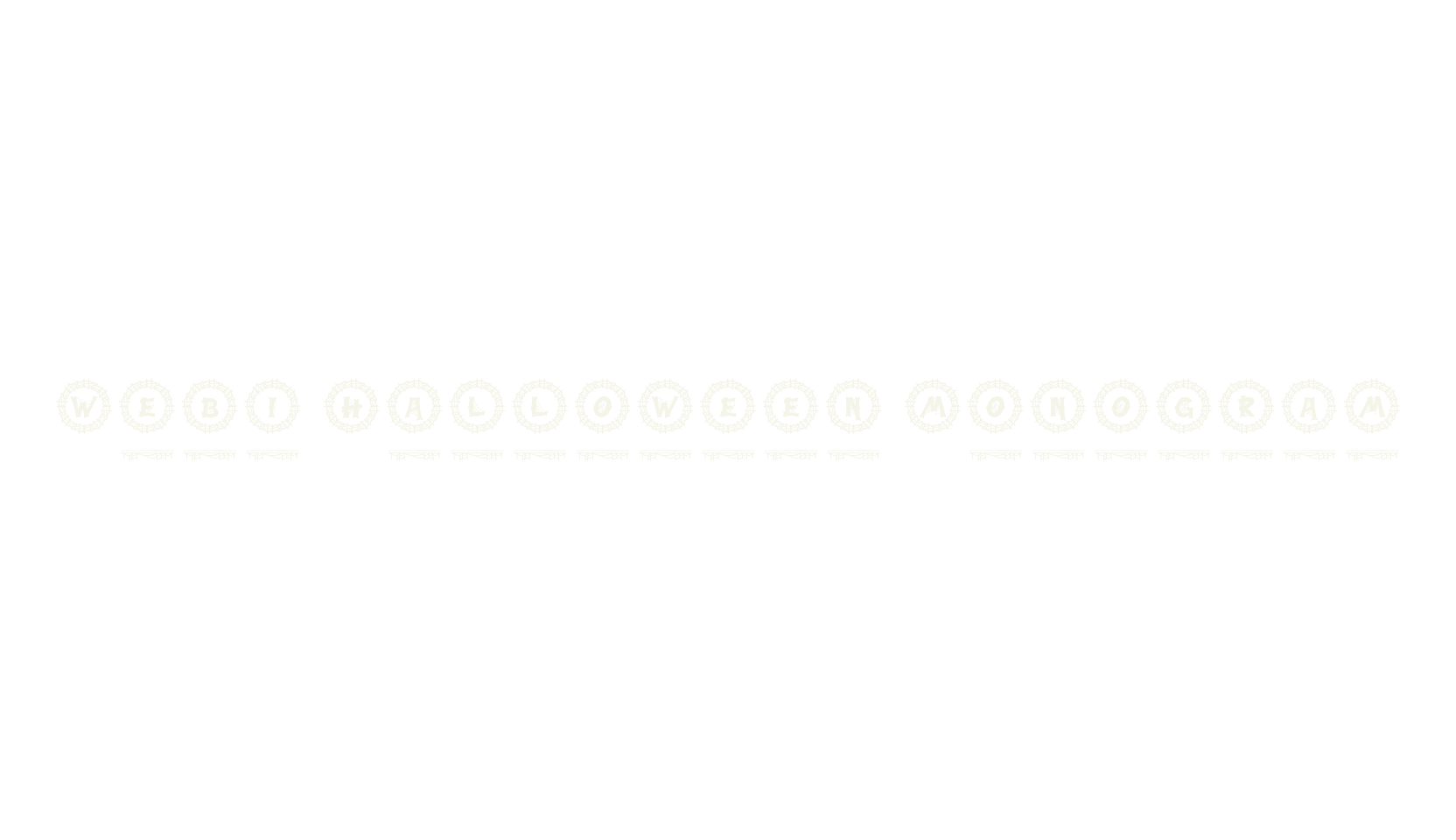 Webi Halloween Monogram, halloween font preview
