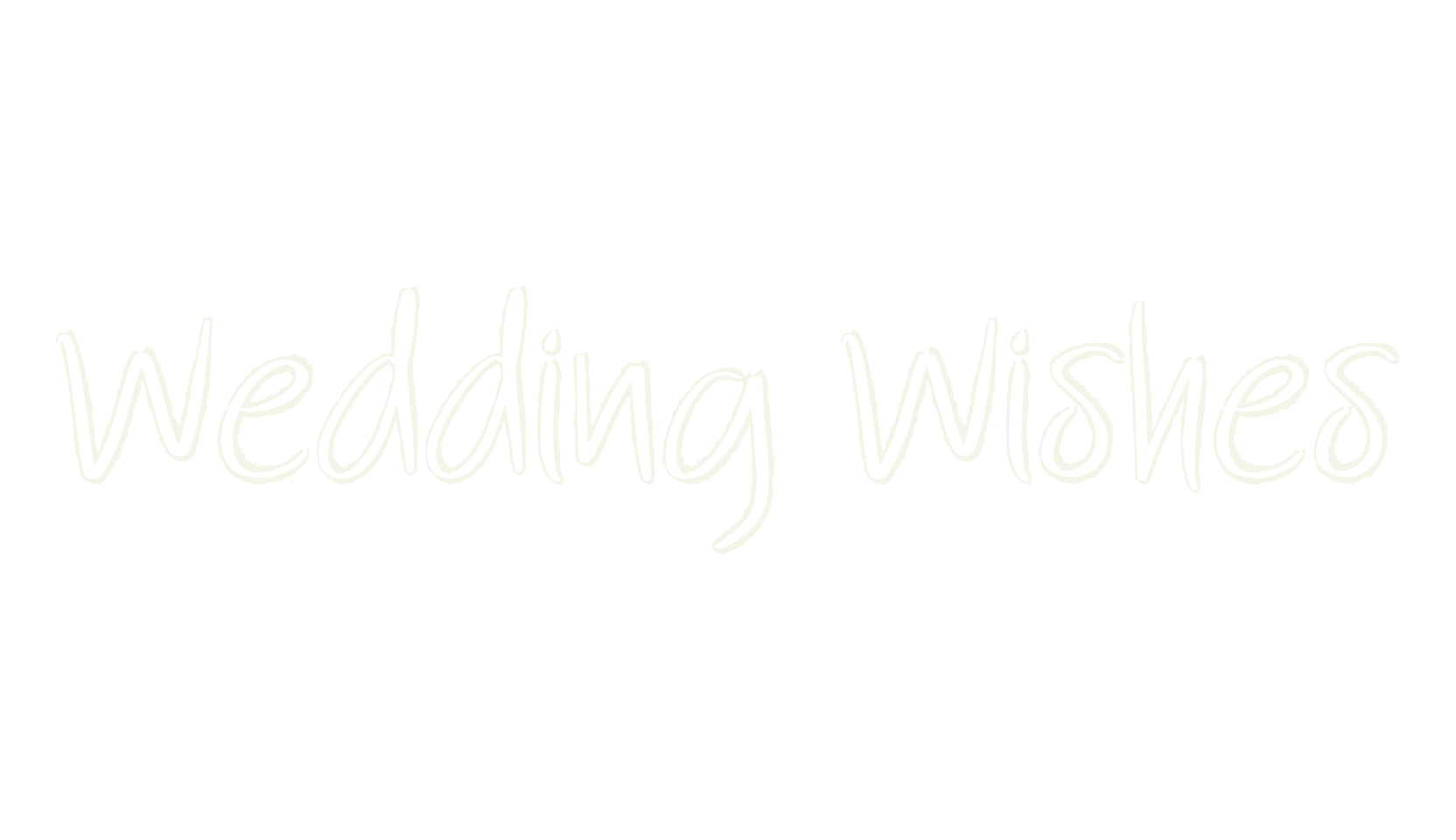 Wedding Wishes, hollow font preview