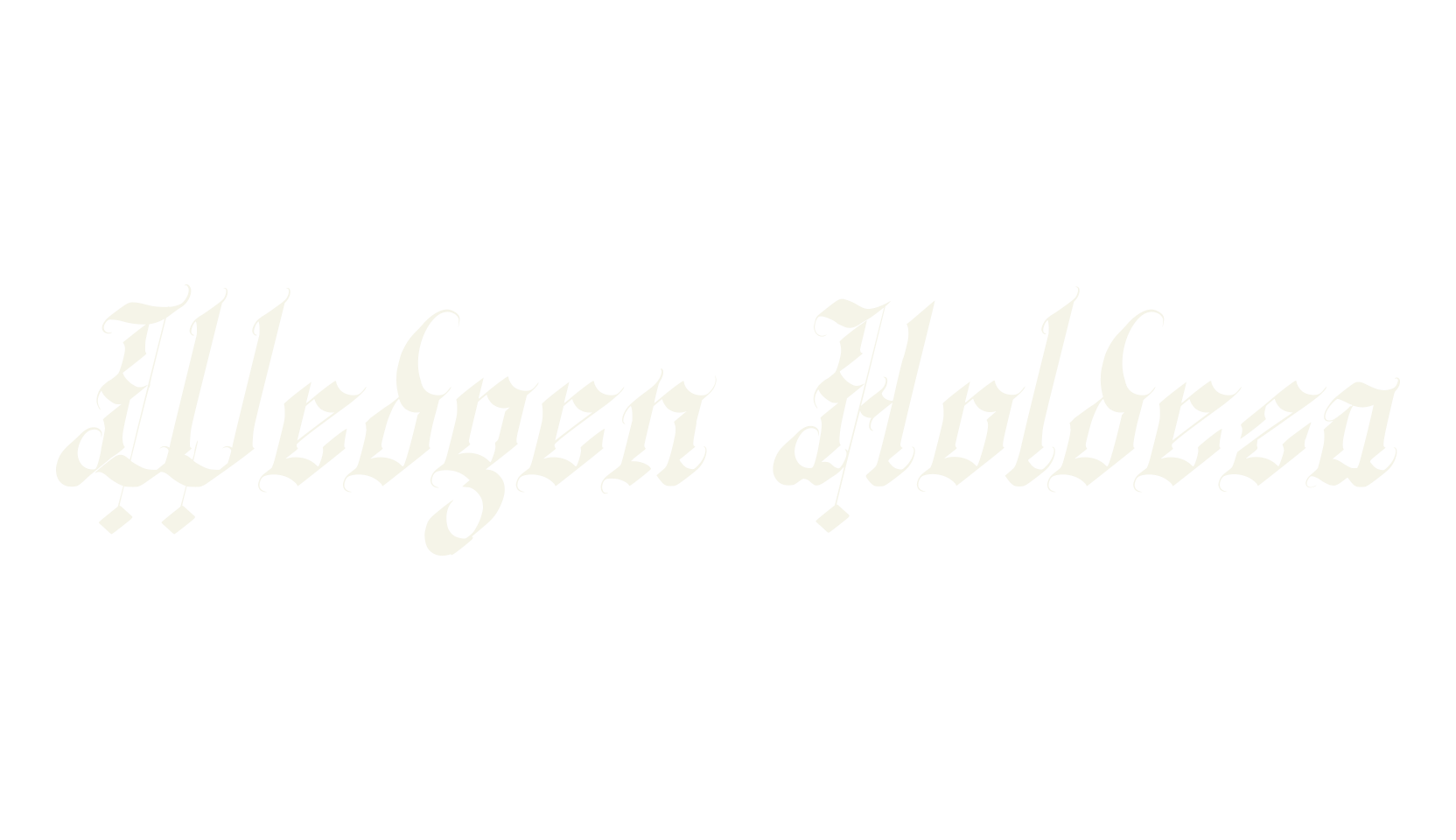 Wedgen Holdeza, calligraphy font preview