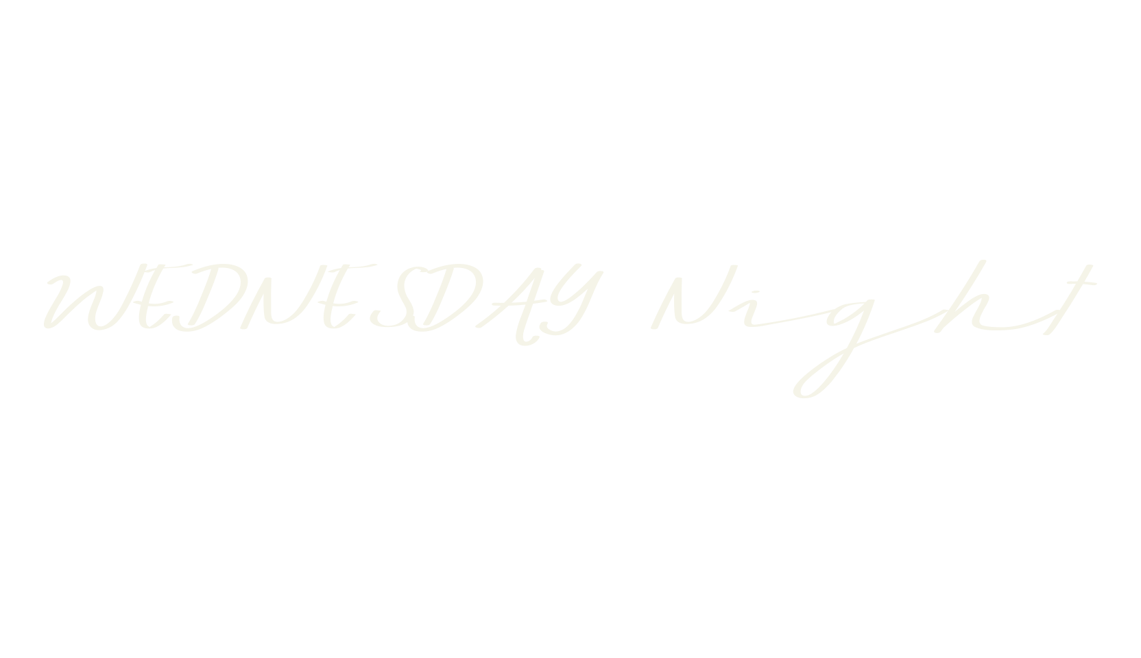 WEDNESDAY Night, cursive font preview