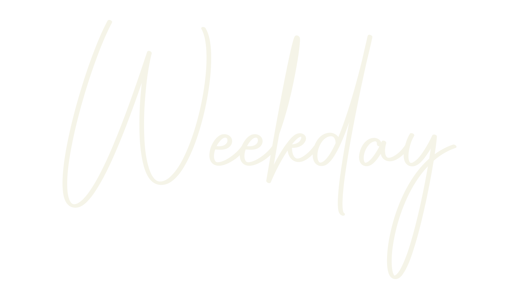 Weekday, calligraphy font preview