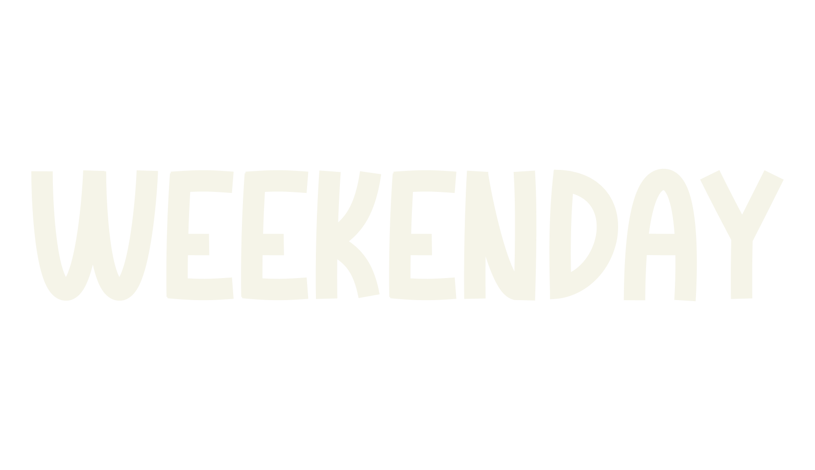 Weekenday, modern font preview