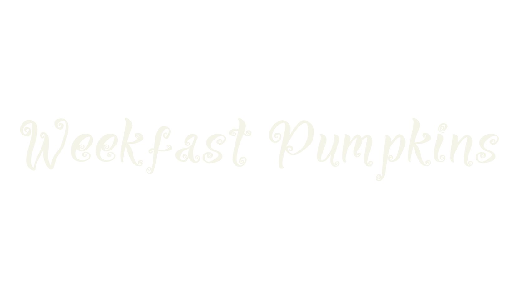Weekfast Pumpkins, script font preview