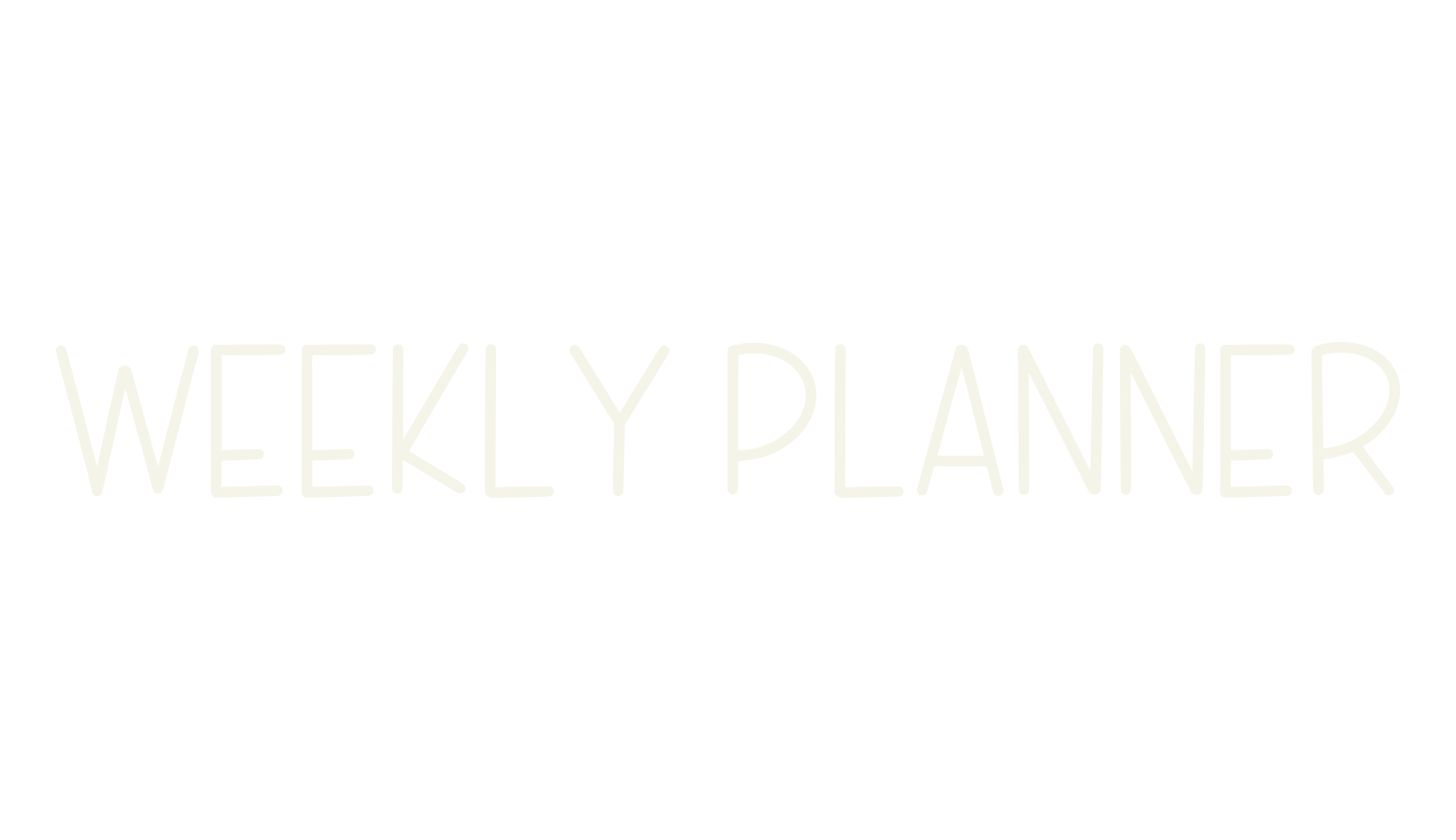 WEEKLY PLANNER, sans serif font preview