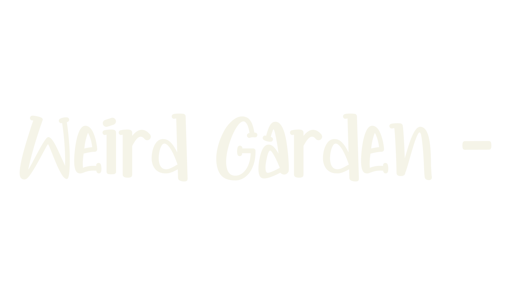 Weird Garden -, hand drawn font preview