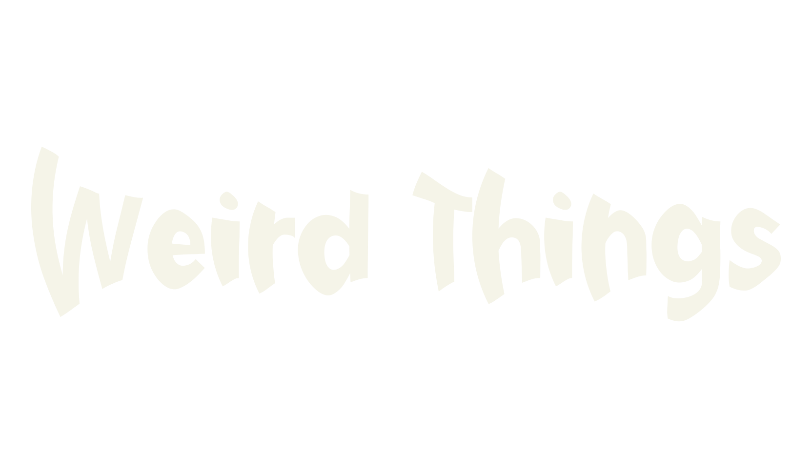 Weird Things, display market font preview