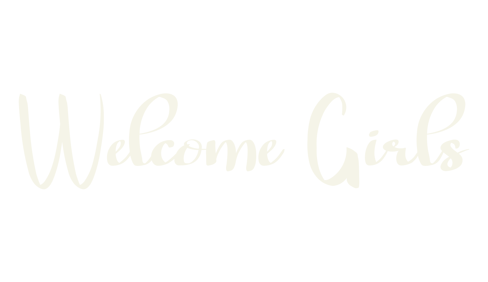 Welcome Girls, calligraphy font preview