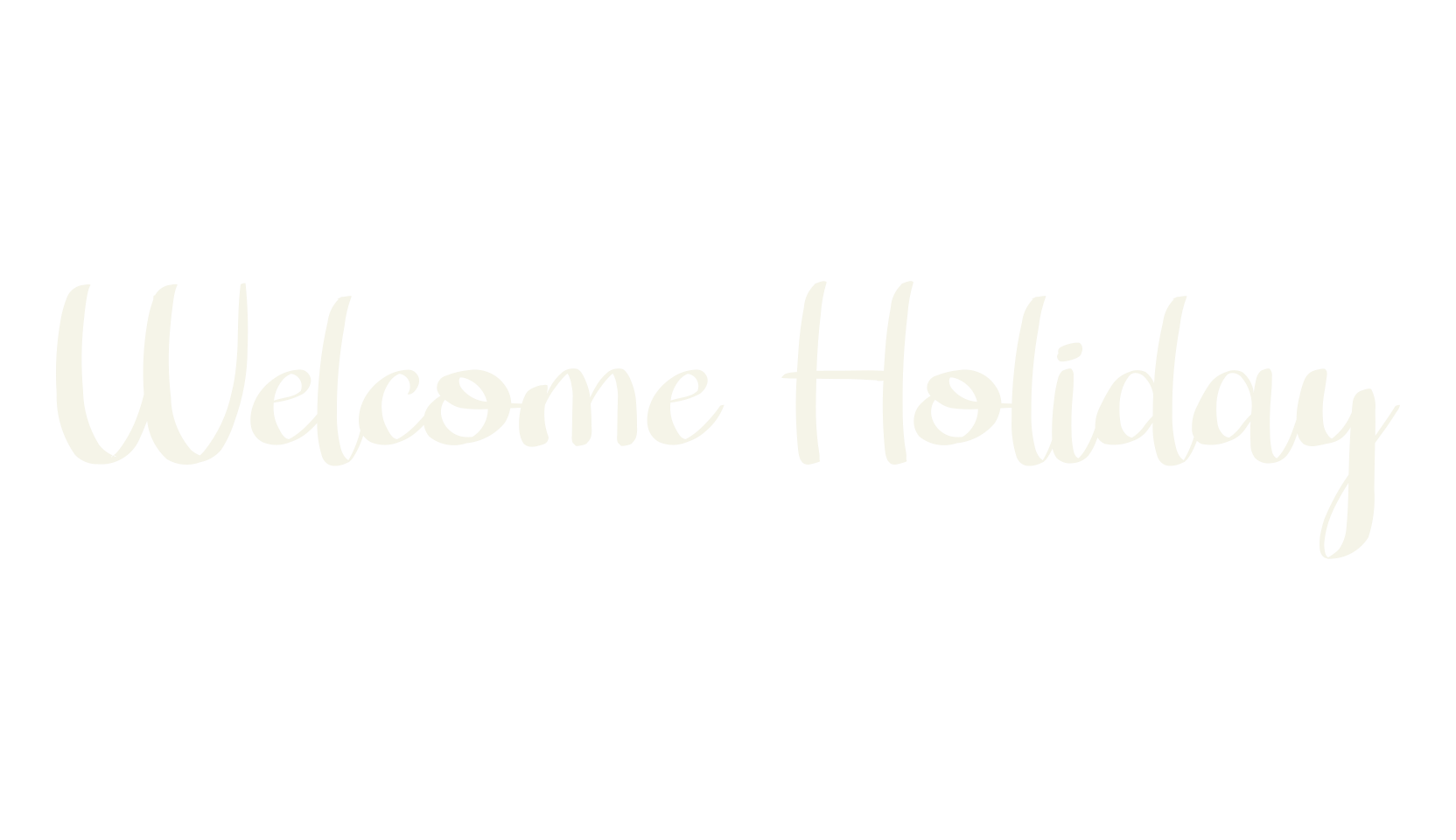 Welcome Holiday, lettering font preview