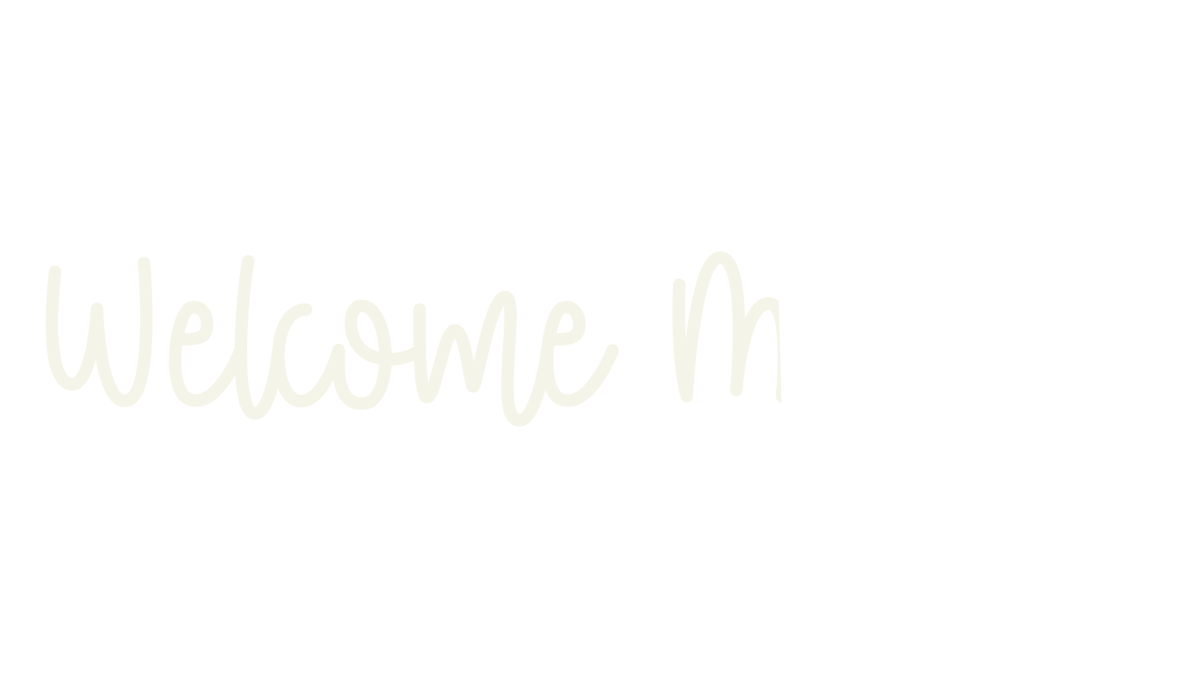 Welcome March, cursive font preview