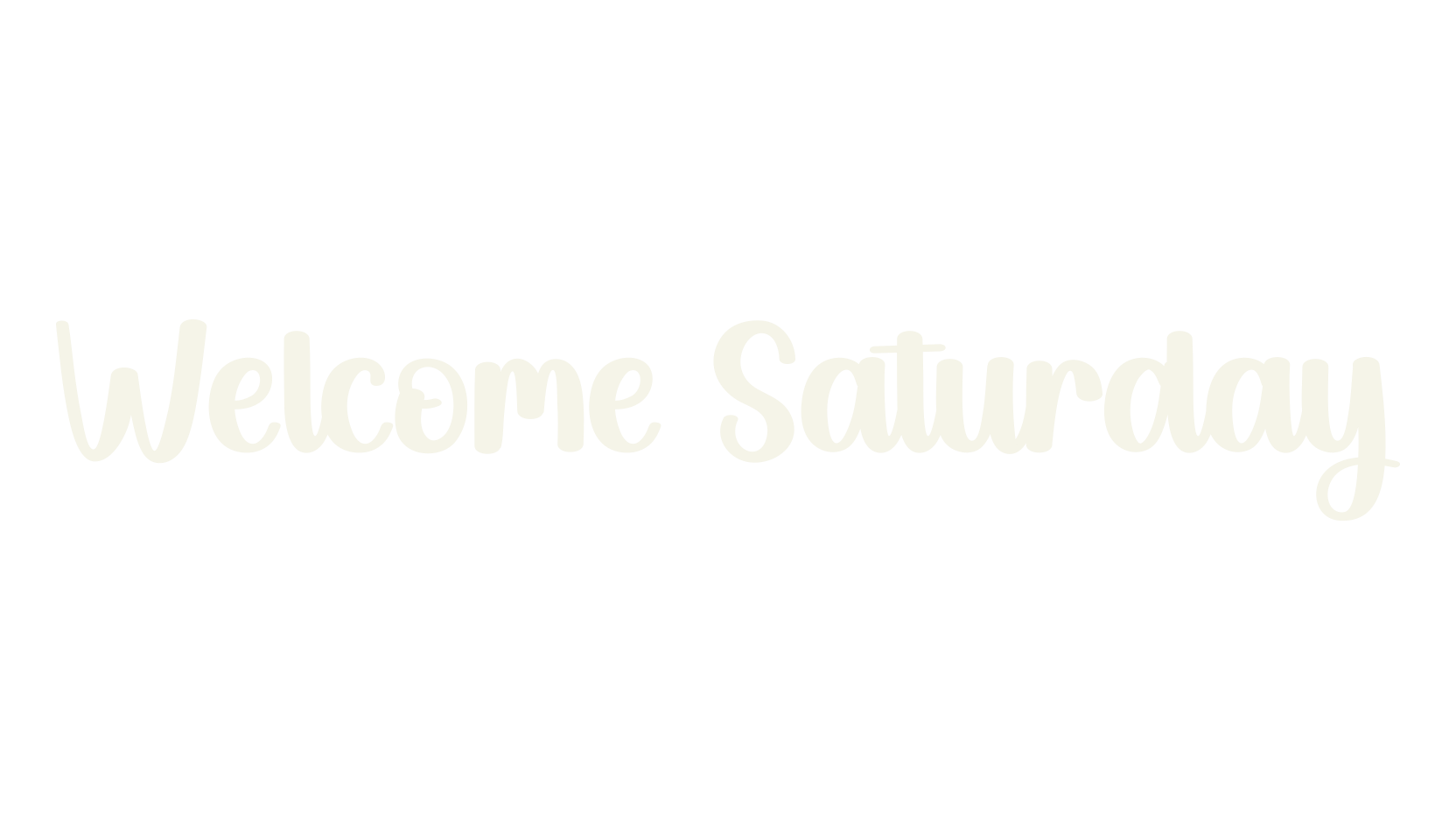Welcome Saturday, handwritten font preview