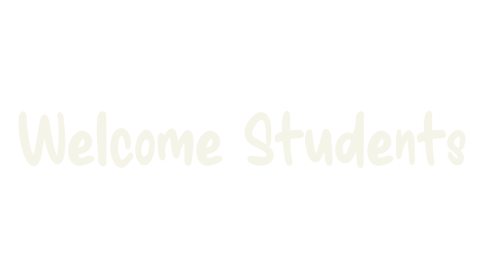 Welcome Students, funky font preview