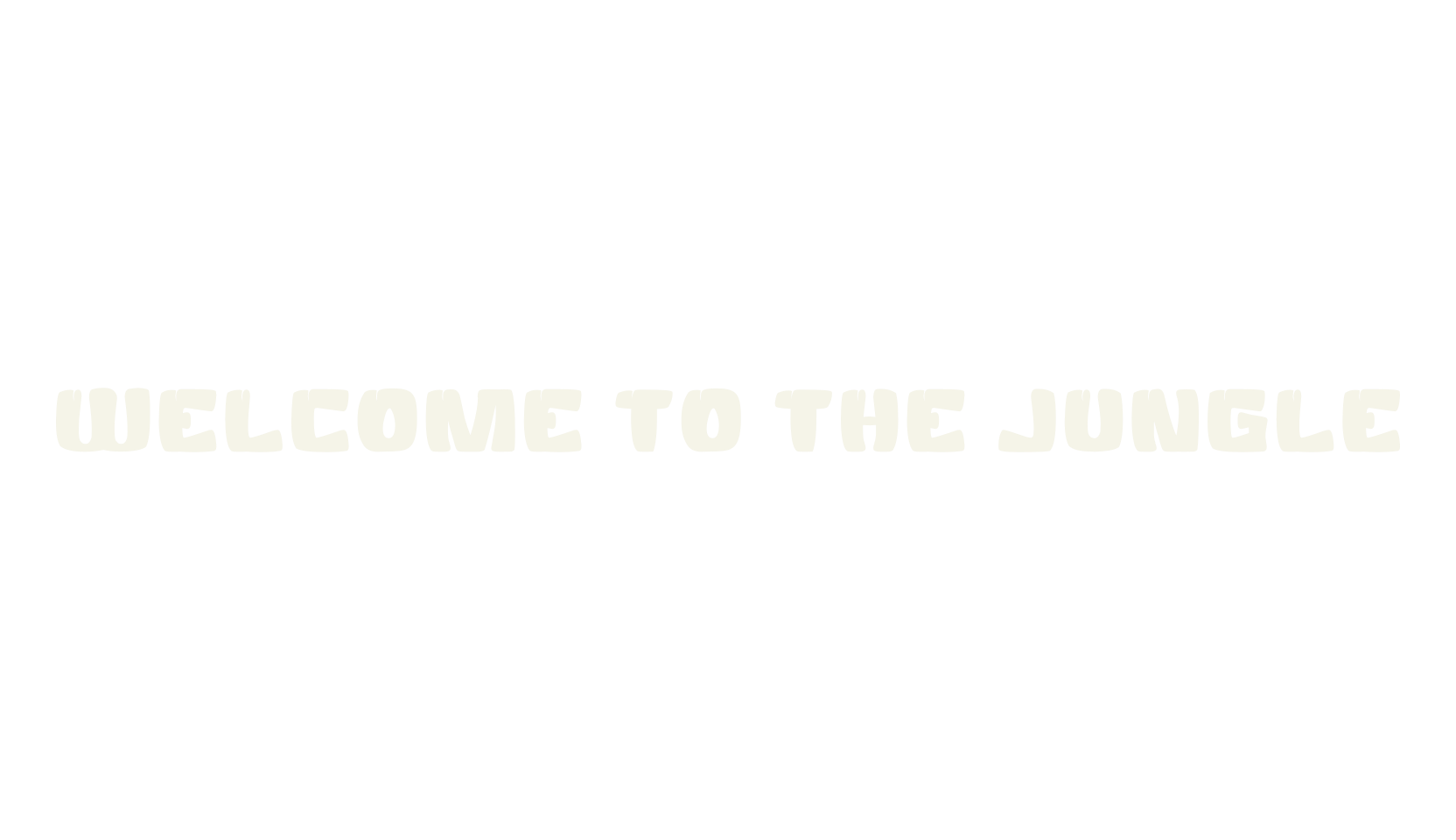 WELCOME TO THE JUNGLE, display market font preview