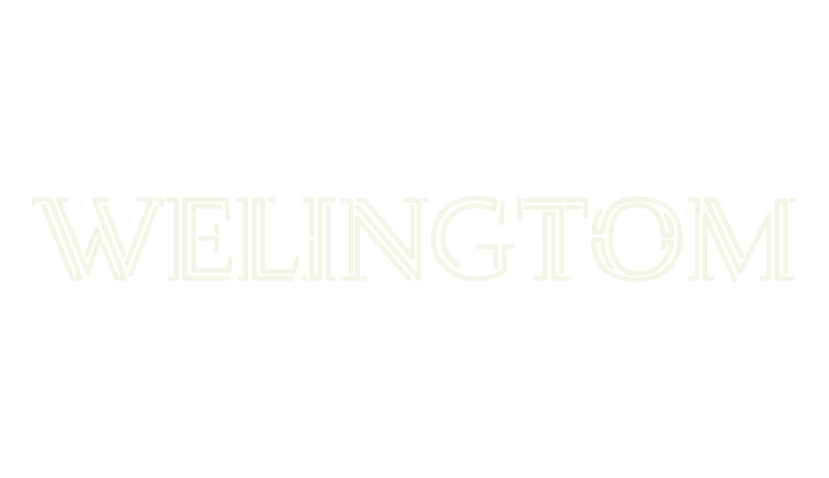 Welingtom, futuristic font preview
