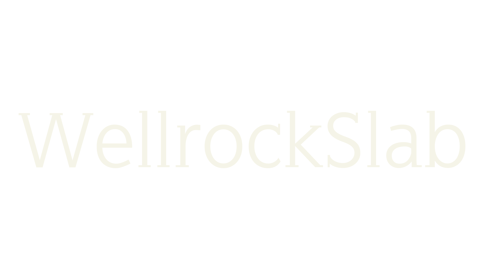 WellrockSlab, serif font preview