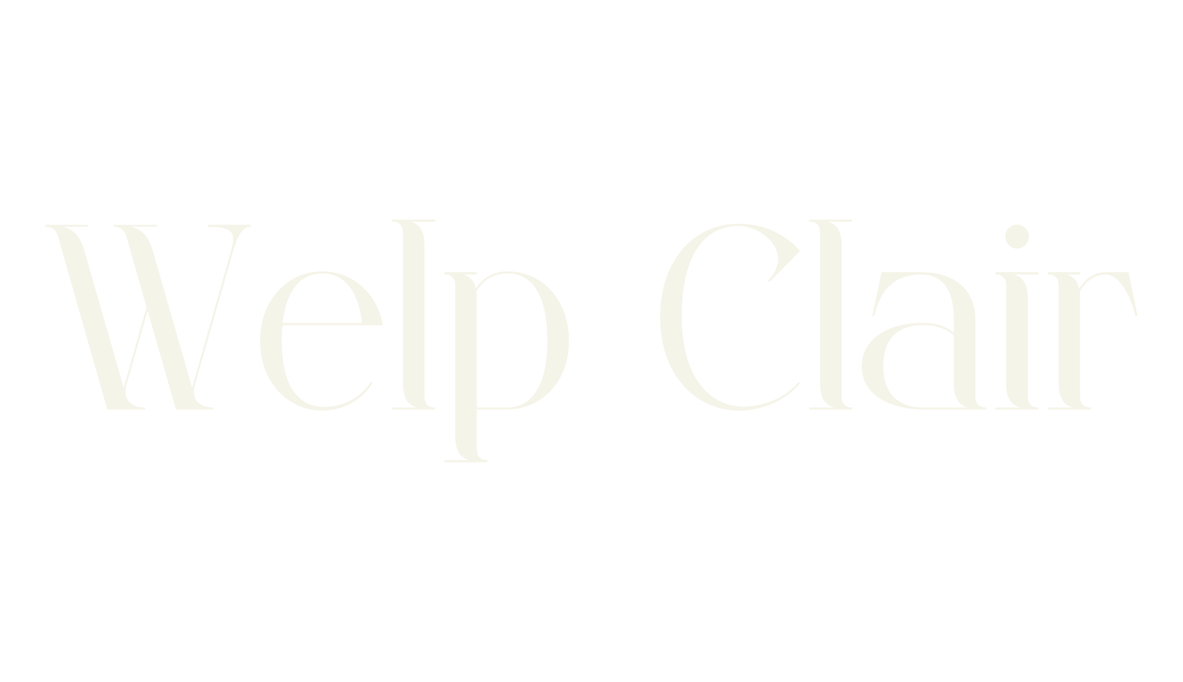 Welp Clair, modern font preview
