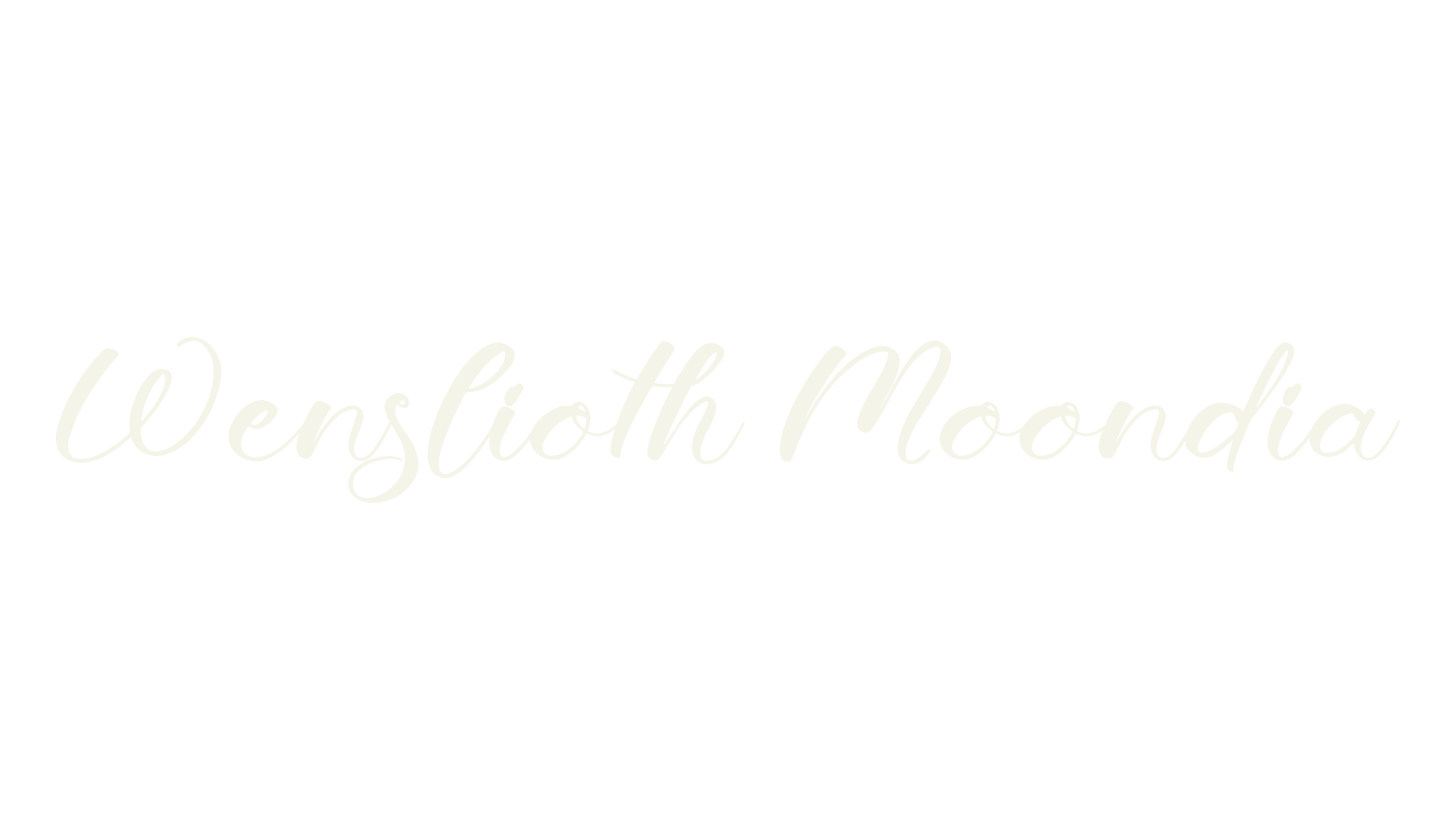 Wenslioth Moondia, script font preview