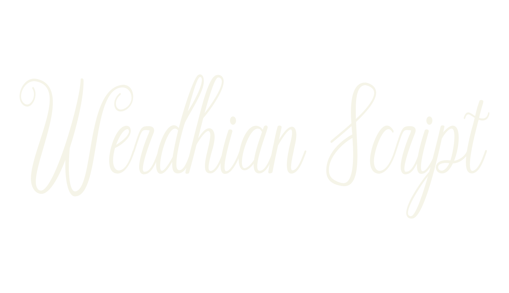 Werdhian Script, script font preview