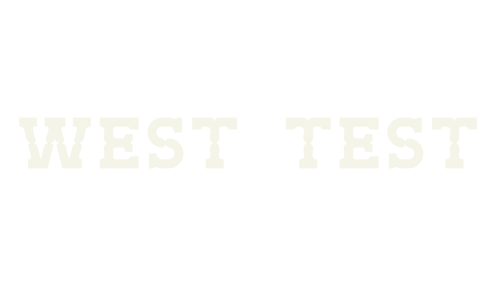 West Test, display market font preview