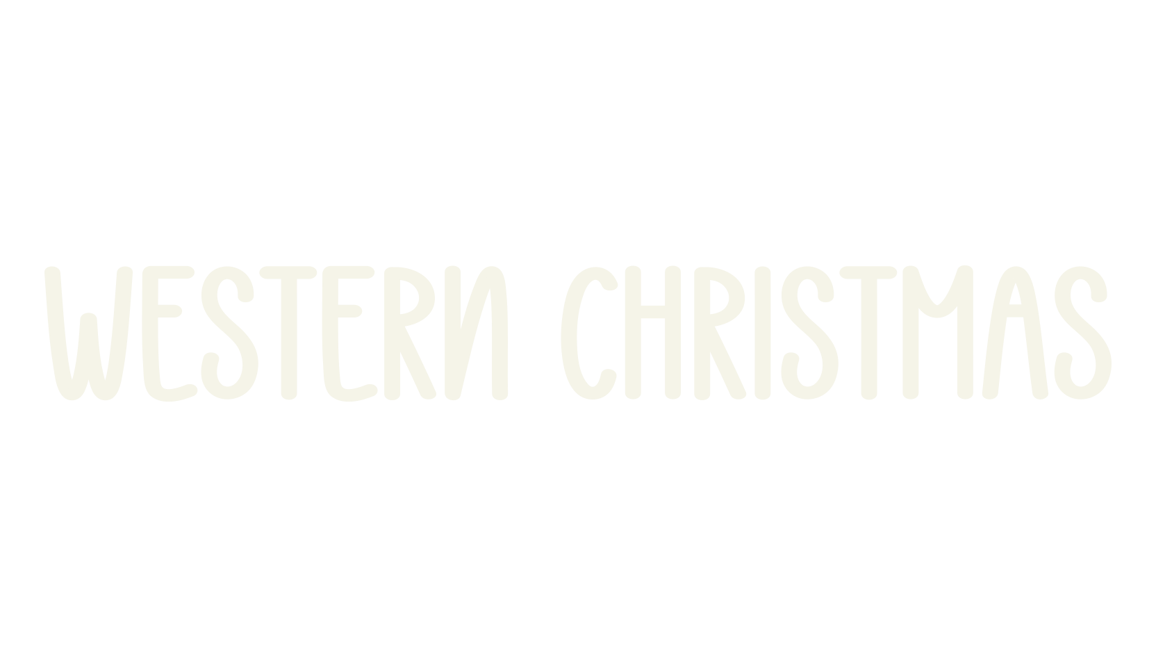 Western Christmas, christmas font preview