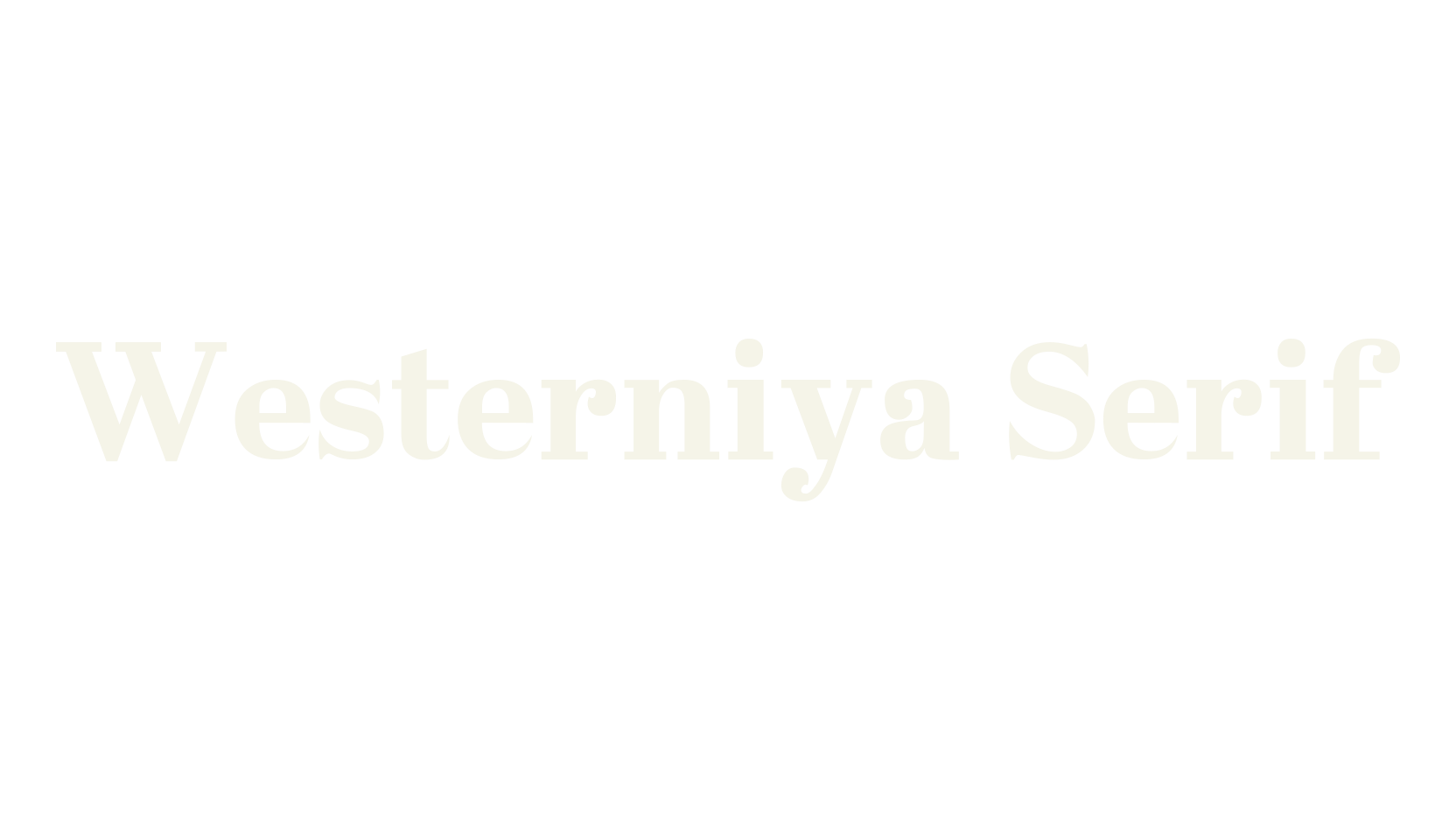 Westerniya Serif, serif font preview