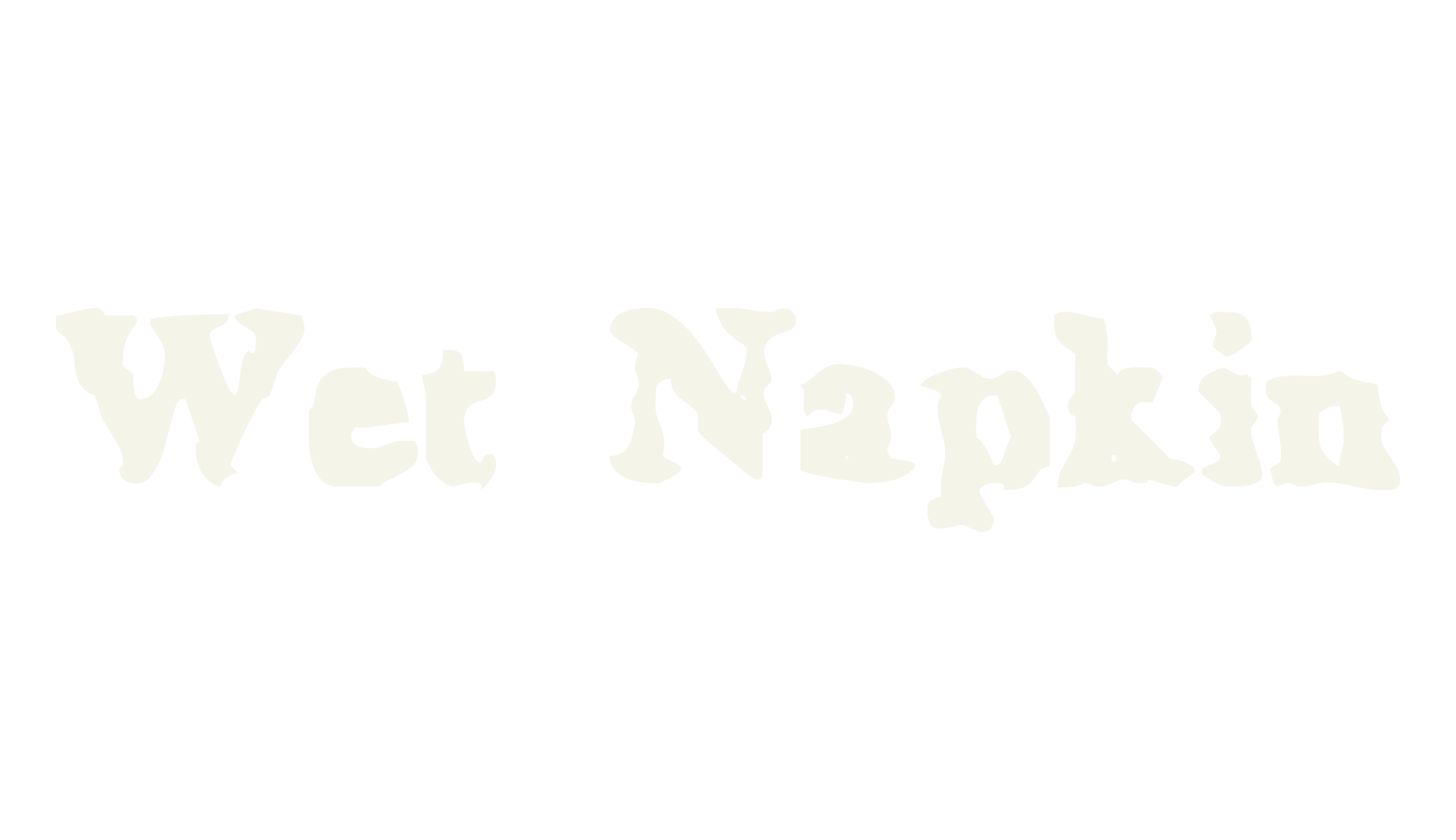 Wet Napkin, display font preview
