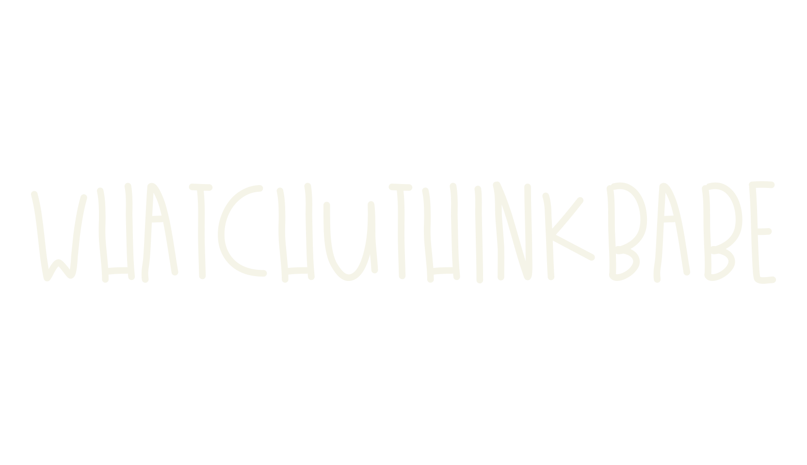 WhatchuThinkBabe, handwritten font preview