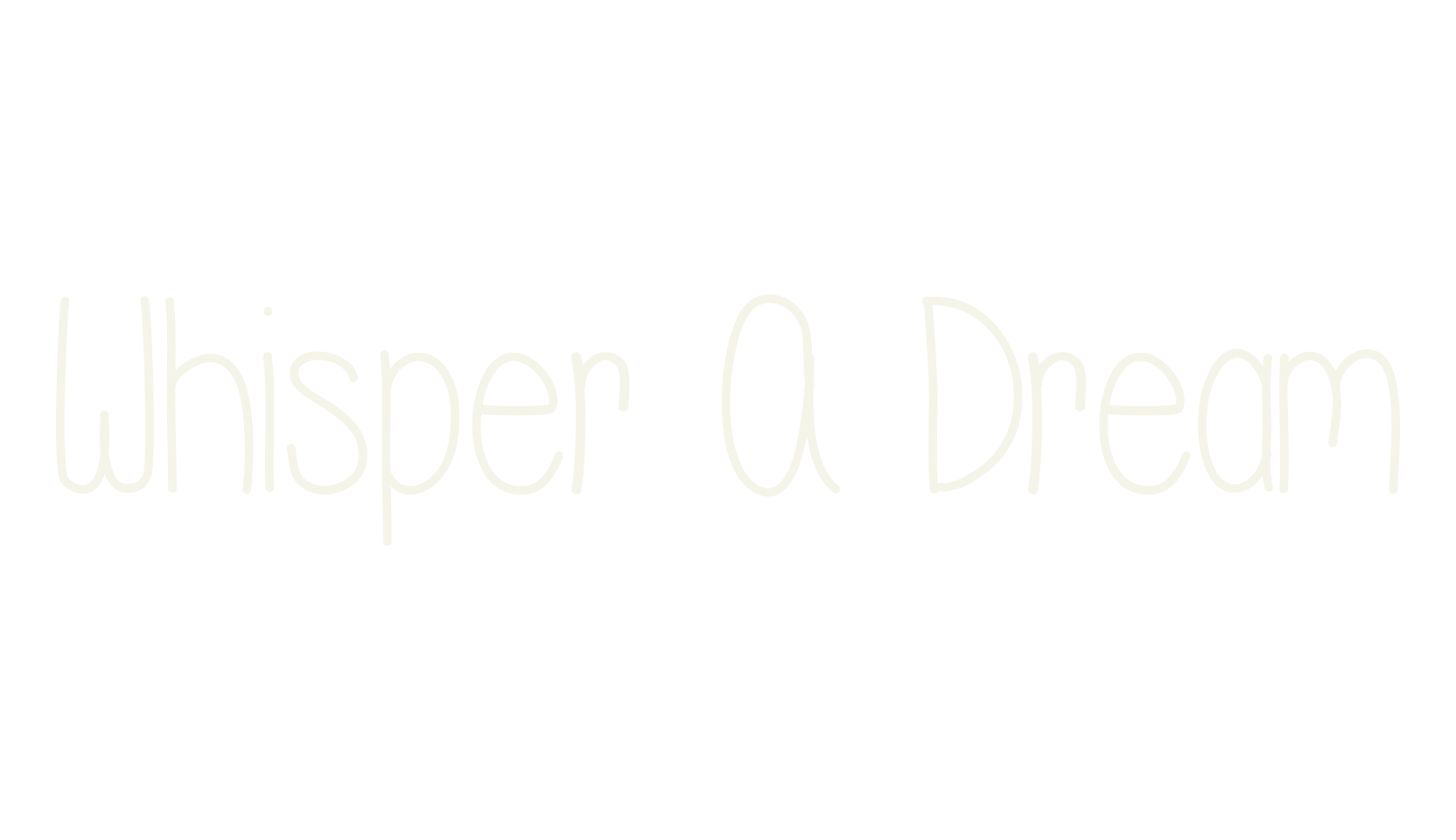Whisper A Dream, handwritten font preview