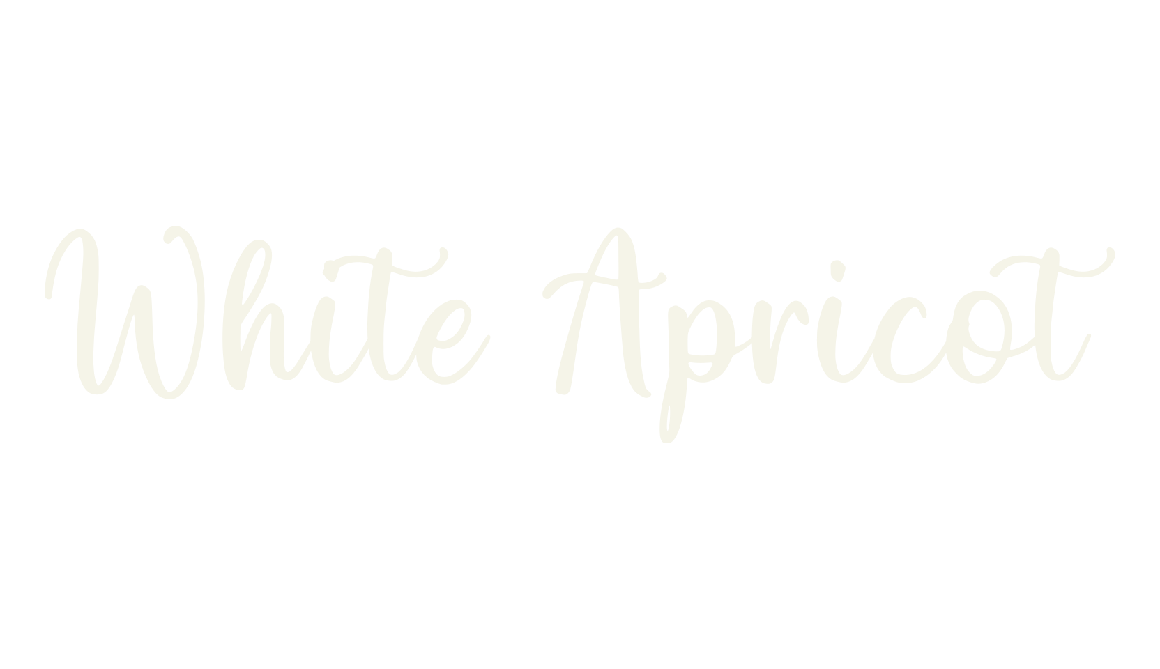 White Apricot, fashion script font preview