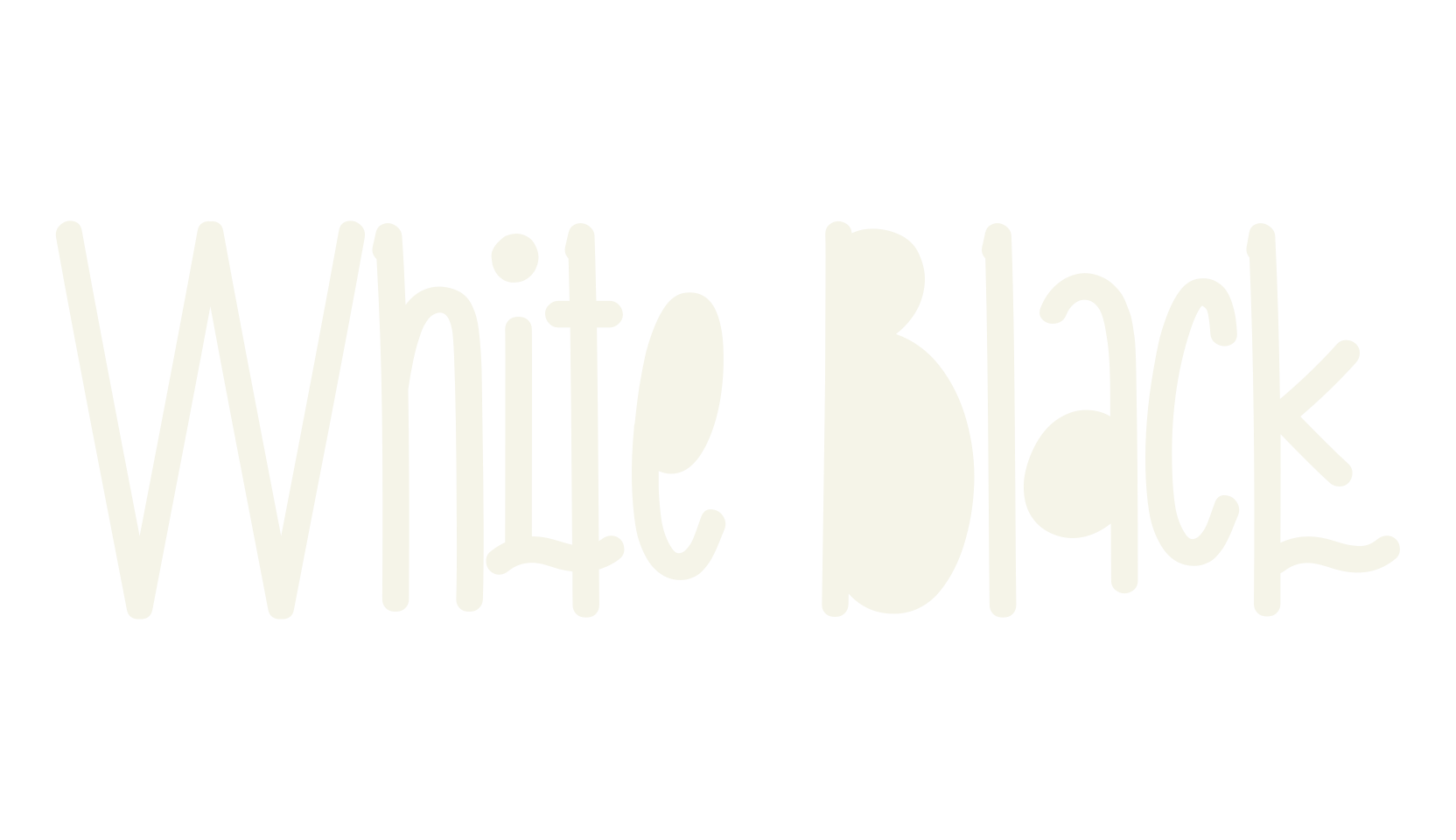 White Black, doodles font preview